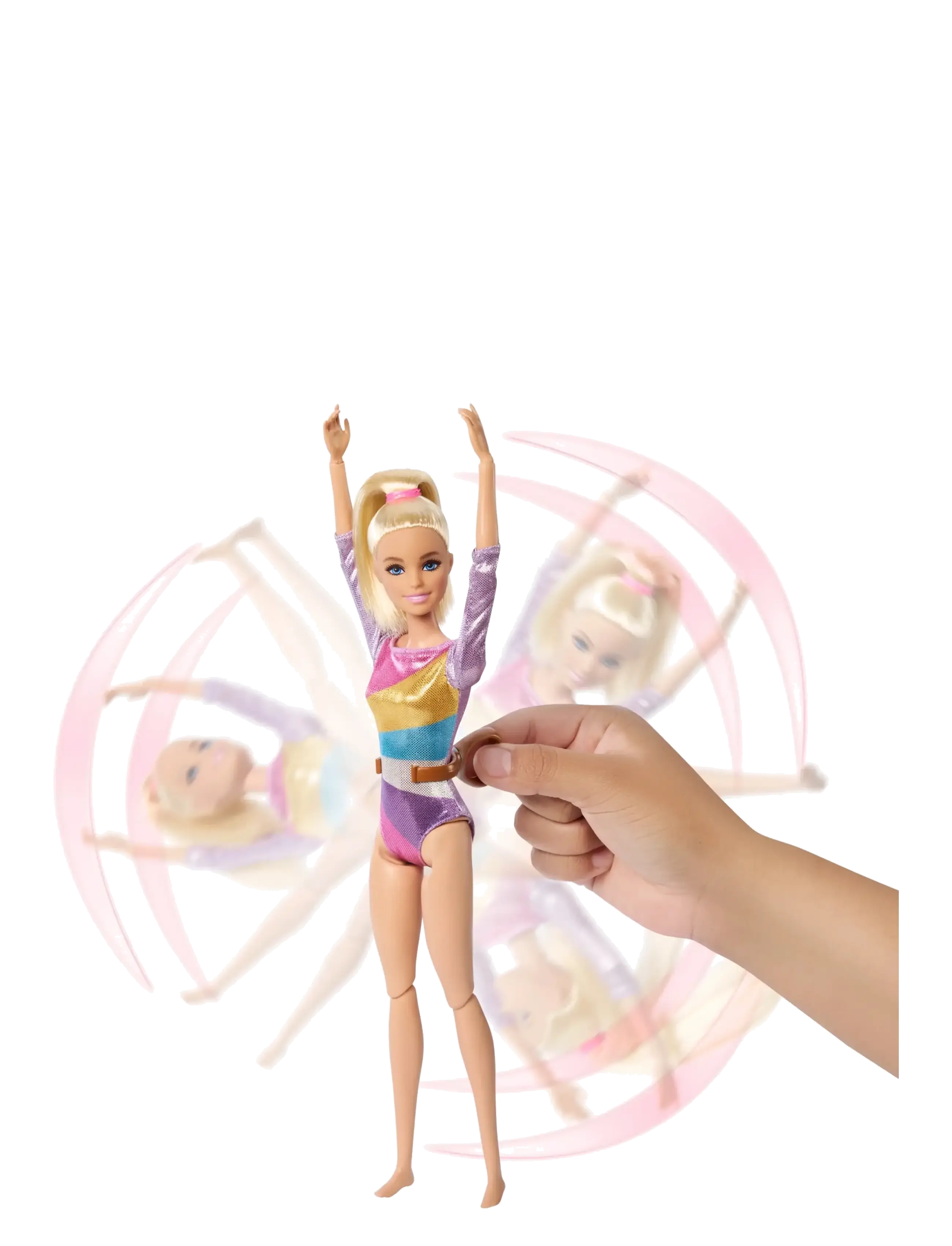 Barbie - Gymnastics Playset with Blonde Fashion Doll, Balance Beam, 10+ Accessories & Flip Feature - nuket - multicolor - 2