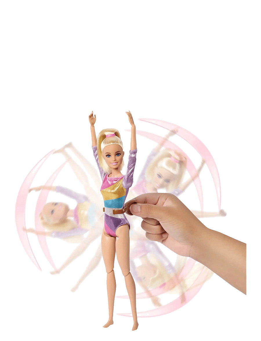 Barbie - Gymnastics Playset with Blonde Fashion Doll, Balance Beam, 10+ Accessories & Flip Feature - nukud - multicolor - 2