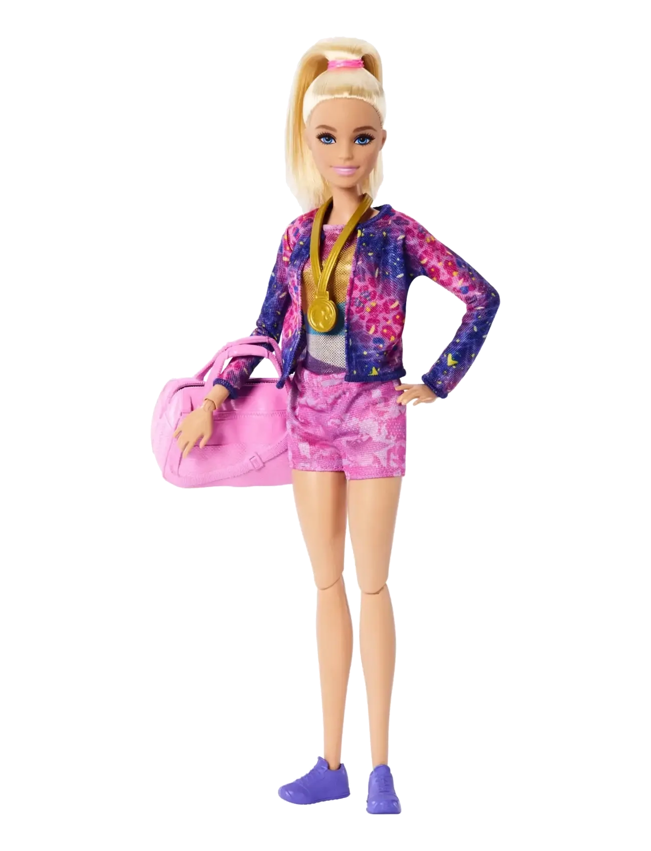 Barbie - Gymnastics Playset with Blonde Fashion Doll, Balance Beam, 10+ Accessories & Flip Feature - nuket - multicolor - 3