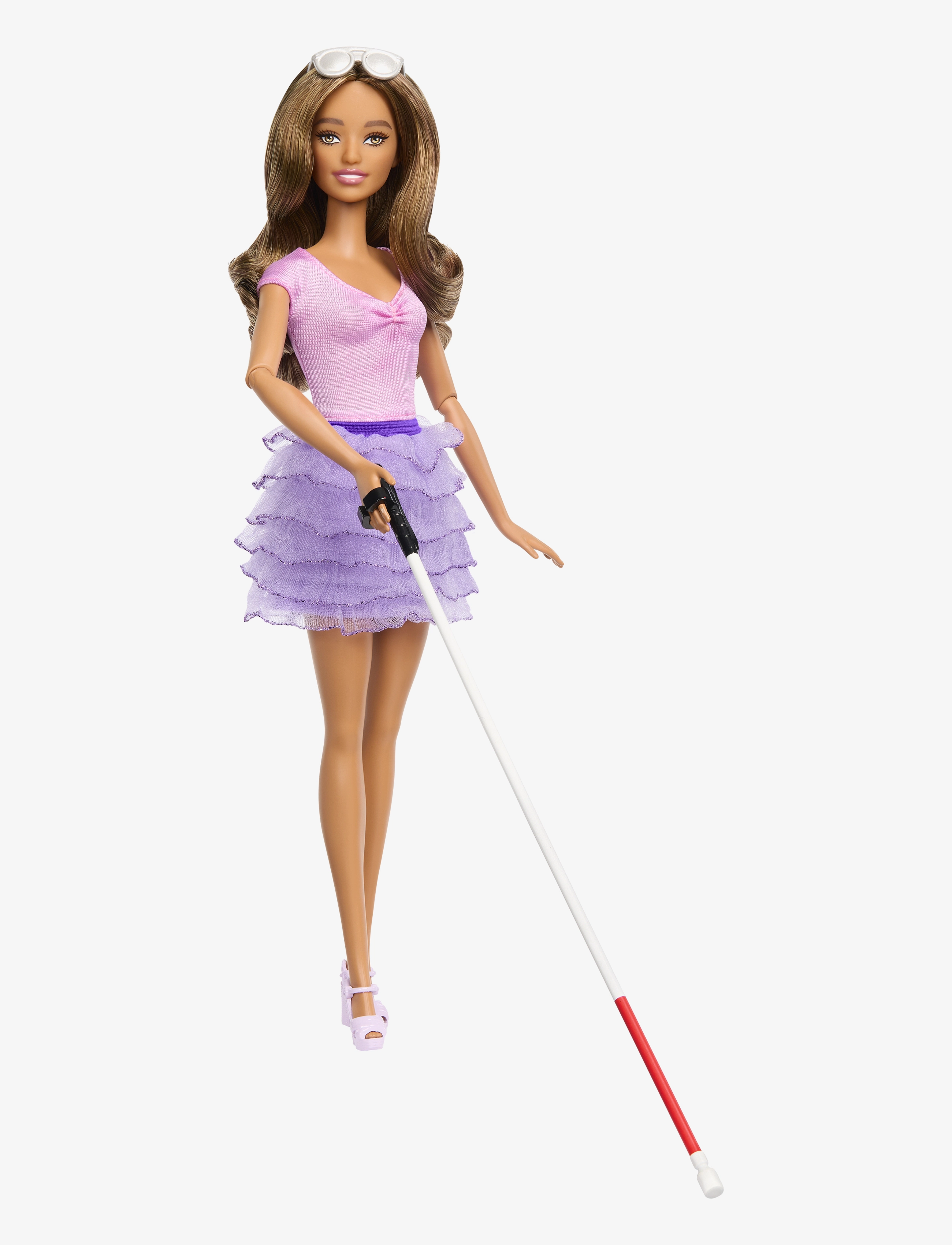 BARBIE Fashionistas Doll #228 Blind Doll Wearing Pastell Outfit With Cane Und Sonnenbrillen Patterned - One Size - Kinder