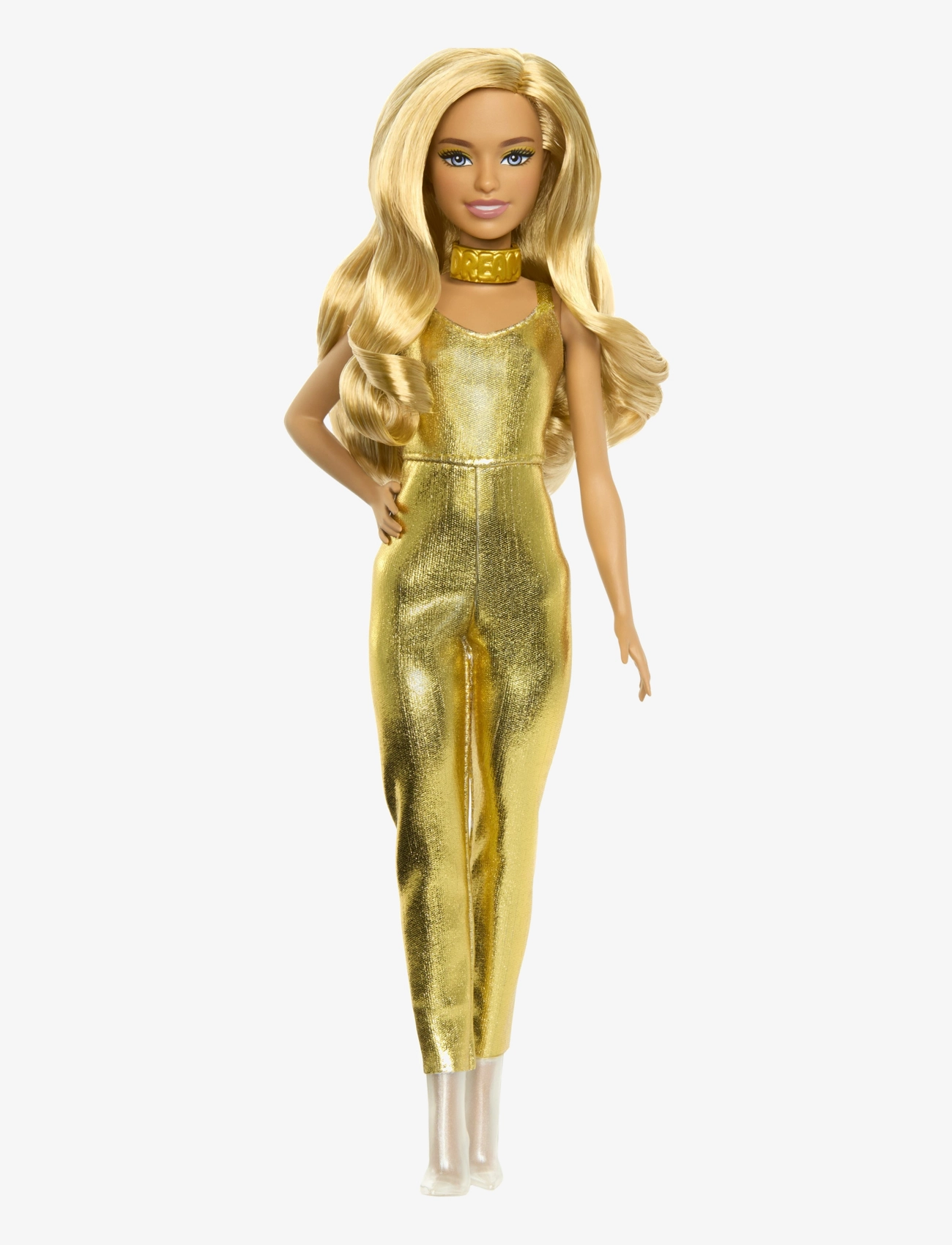 Barbie - Fashionistas Doll, Blonde Hair & Golden Jumpsuit - poupées - multicolor - 2