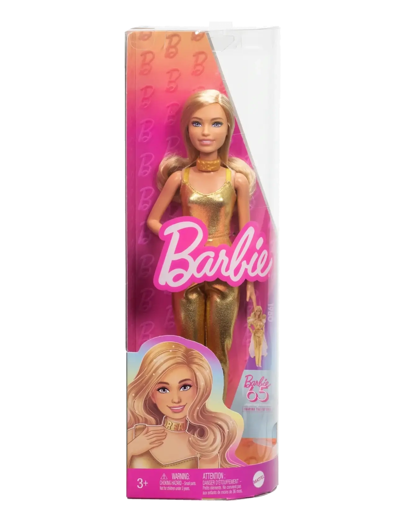 Barbie - Fashionistas Doll, Blonde Hair & Golden Jumpsuit - laveste priser - multicolor - 5