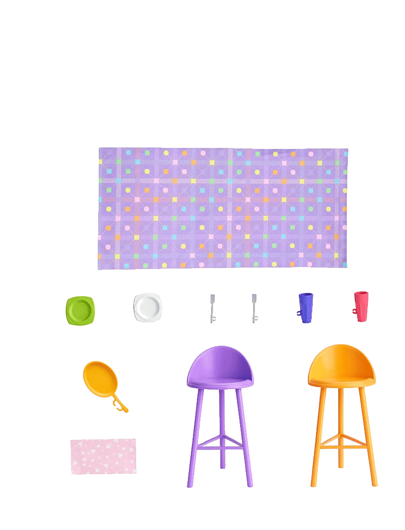 Barbie - Getaway Doll House with Doll, 4 Play Areas and 11 Decor Accessories - doll house accessories - multi color - 3