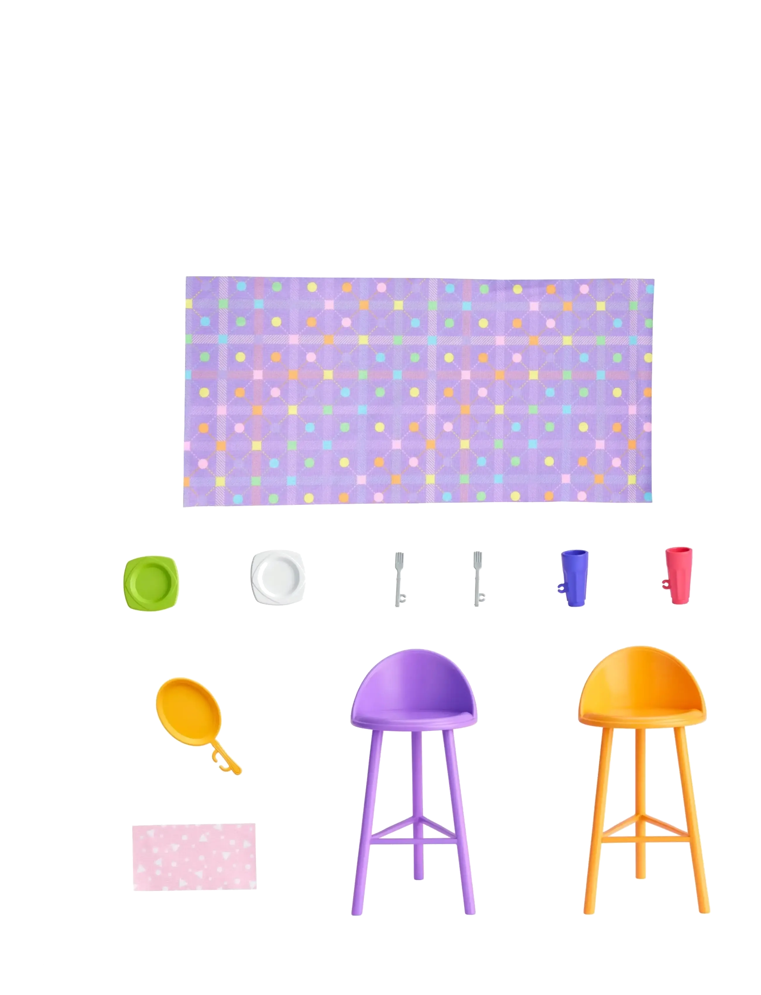 Barbie - Getaway Doll House with Doll, 4 Play Areas and 11 Decor Accessories - nukkekodin tarvikkeet - multi color - 3