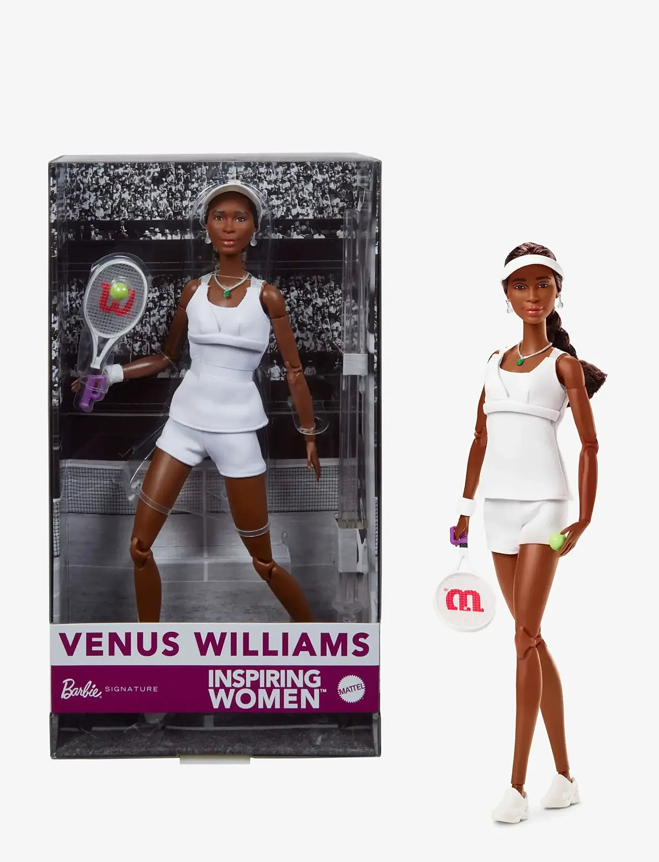 Barbie - Signature Inspiring Women Series, Venus Williams Fashion Doll With Tennis Uniform - dockor - multi color - 1