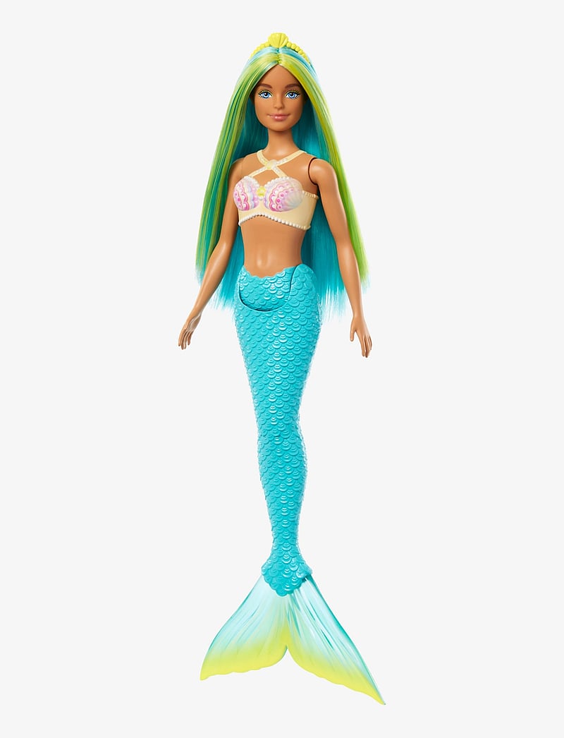 Barbie - A Touch of Magic Mermaid Doll with Green & Blue Hair, Blue Tail - nukud - multicolor - 0