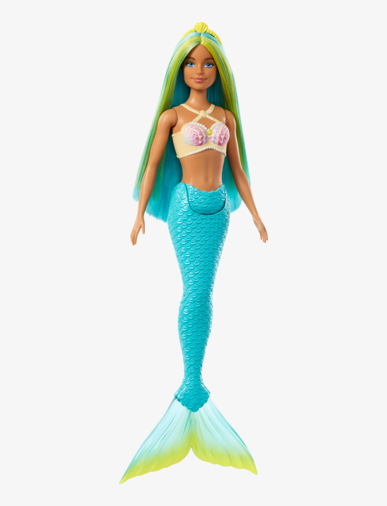 Barbie - A Touch of Magic Mermaid Doll with Green & Blue Hair, Blue Tail - laveste priser - multicolor - 1