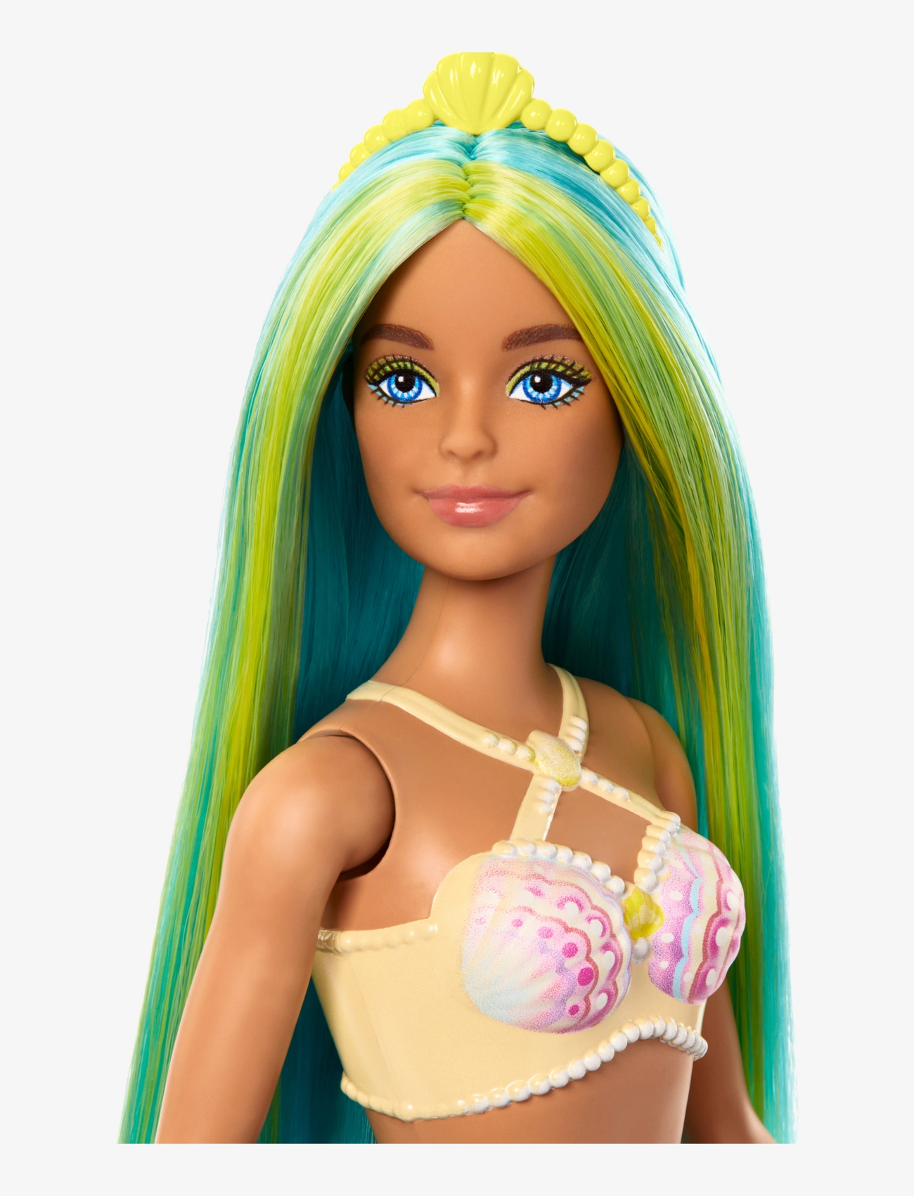 Barbie - A Touch of Magic Mermaid Doll with Green & Blue Hair, Blue Tail - laveste priser - multicolor - 2