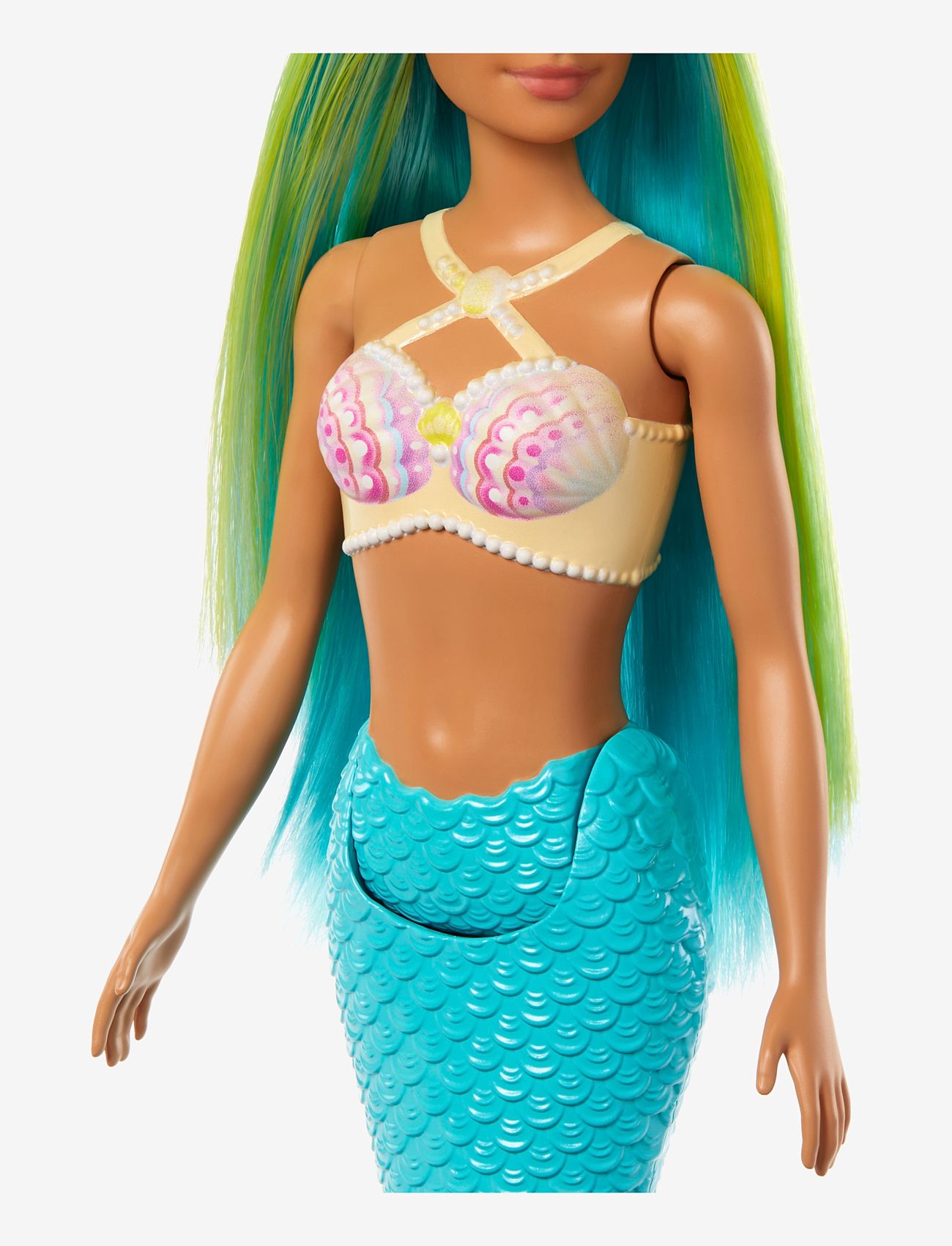 Barbie - A Touch of Magic Mermaid Doll with Green & Blue Hair, Blue Tail - dockor - multicolor - 3