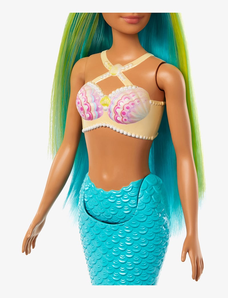 Barbie - A Touch of Magic Mermaid Doll with Green & Blue Hair, Blue Tail - nukud - multicolor - 3