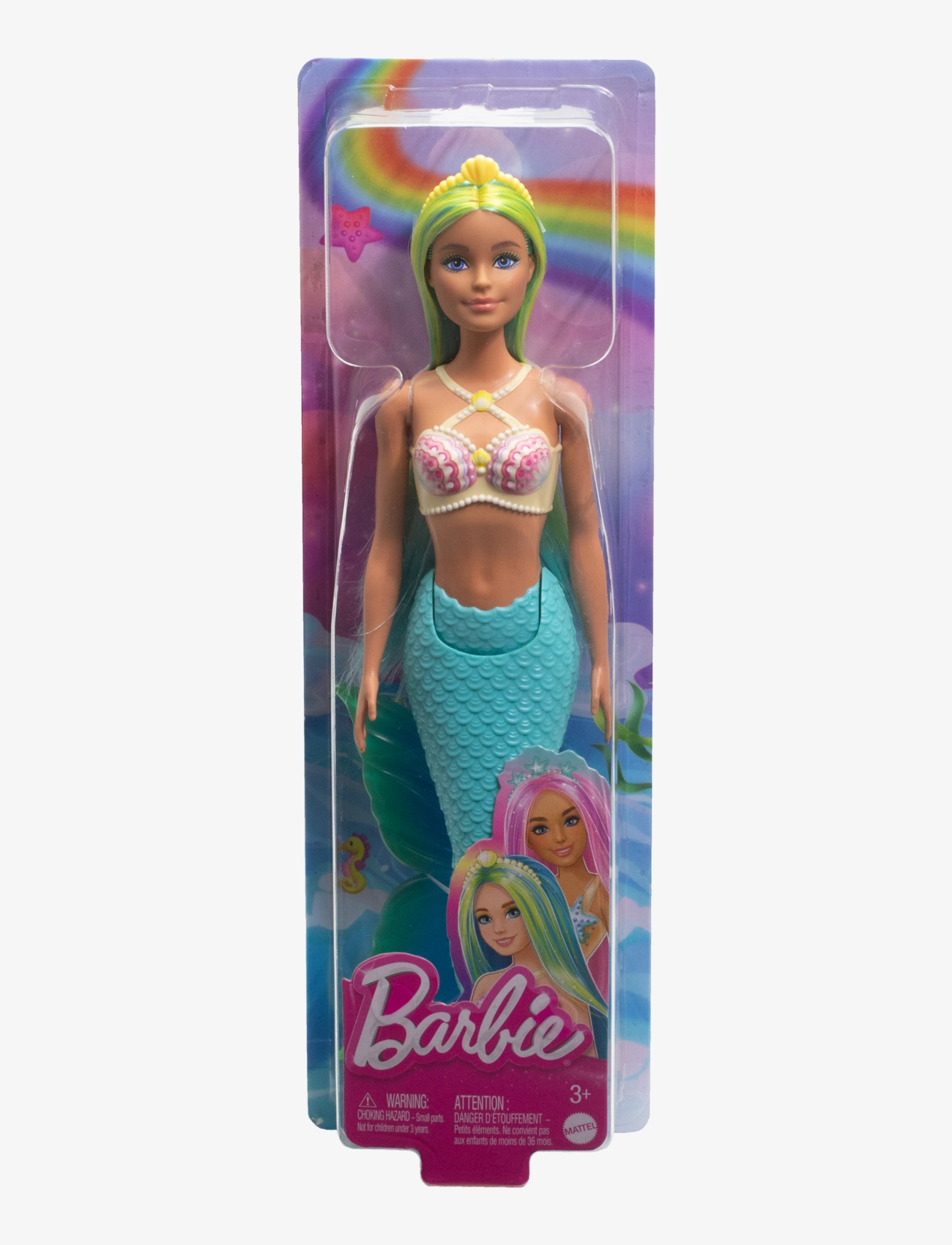 Barbie - A Touch of Magic Mermaid Doll with Green & Blue Hair, Blue Tail - laveste priser - multicolor - 5