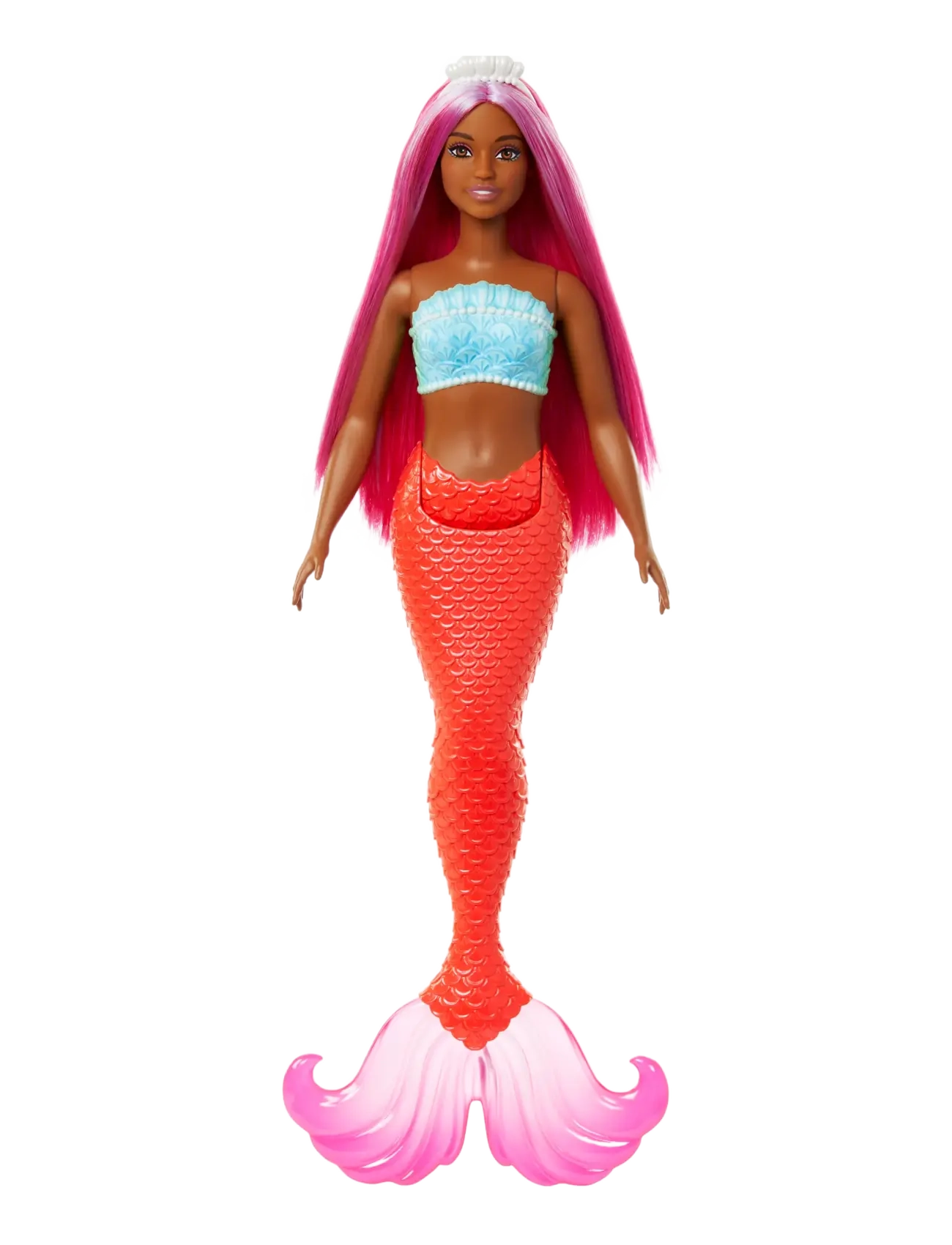 Barbie A Touch Of Magic Mermaid Doll With Magenta Hair, Tropical Red Tail And Headband Accessory, One Size, Multi/patterned, Dukker Og Tilbehør > Dukk