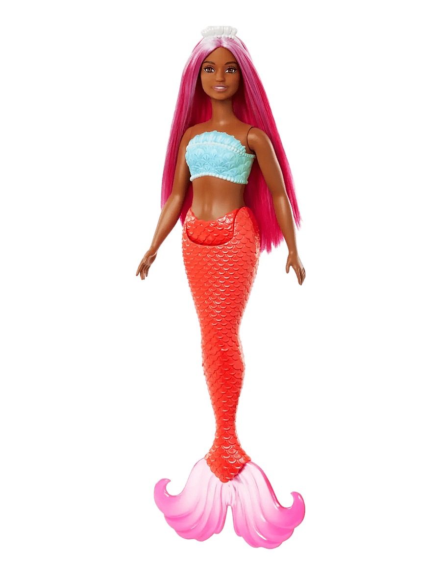 Barbie - A Touch of Magic Mermaid Doll with Magenta Hair, Tropical Red Tail and Headband Accessory - die niedrigsten preise - multi color - 1
