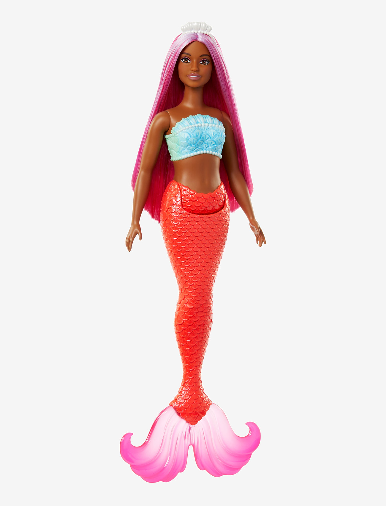 Barbie - A Touch of Magic Mermaid Doll with Magenta Hair, Tropical Red Tail and Headband Accessory - nukud - multi color - 2