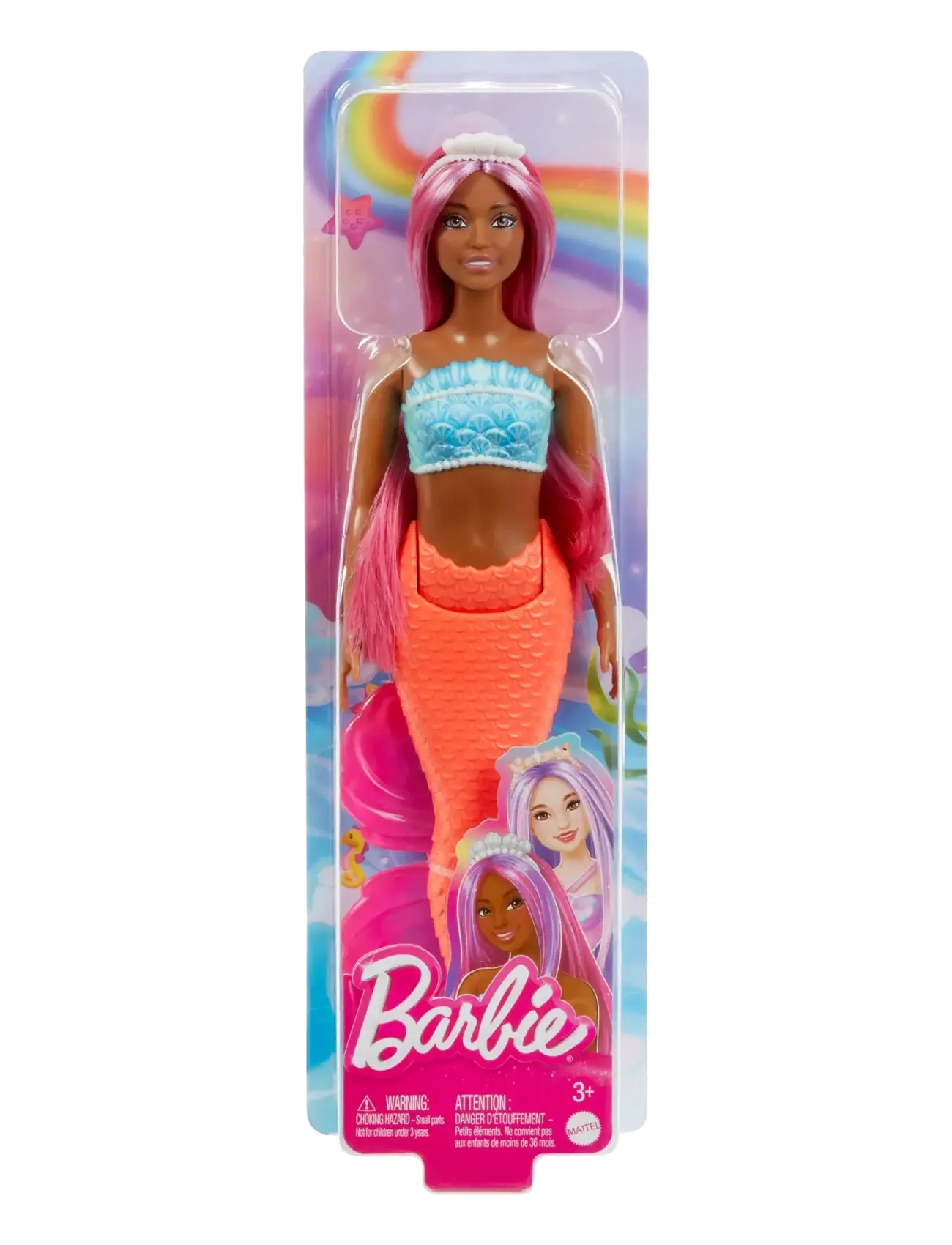 Barbie - A Touch of Magic Mermaid Doll with Magenta Hair, Tropical Red Tail and Headband Accessory - die niedrigsten preise - multi color - 3