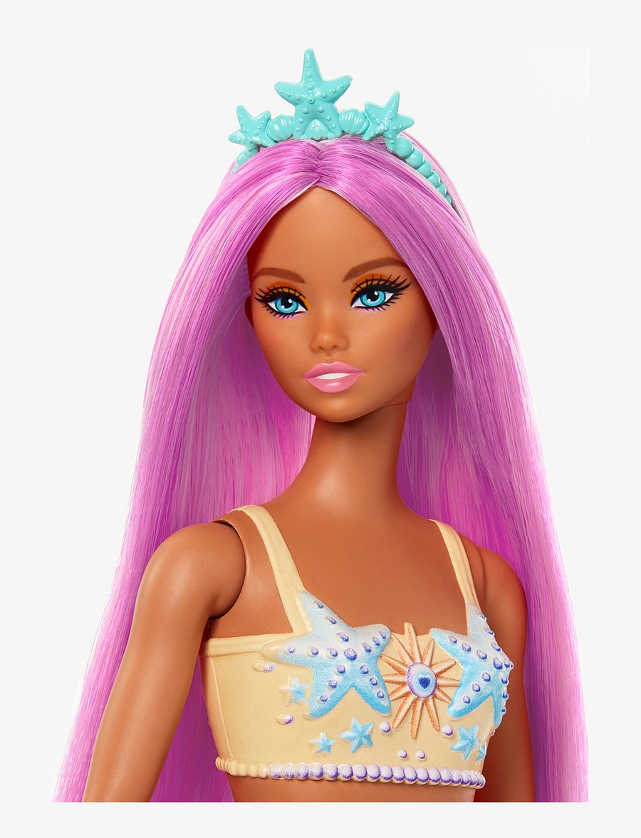 Barbie - A Touch of Magic Mermaid Doll with Pink Hair, Soft Orange Tail and Headband Accessory - multi color - 2