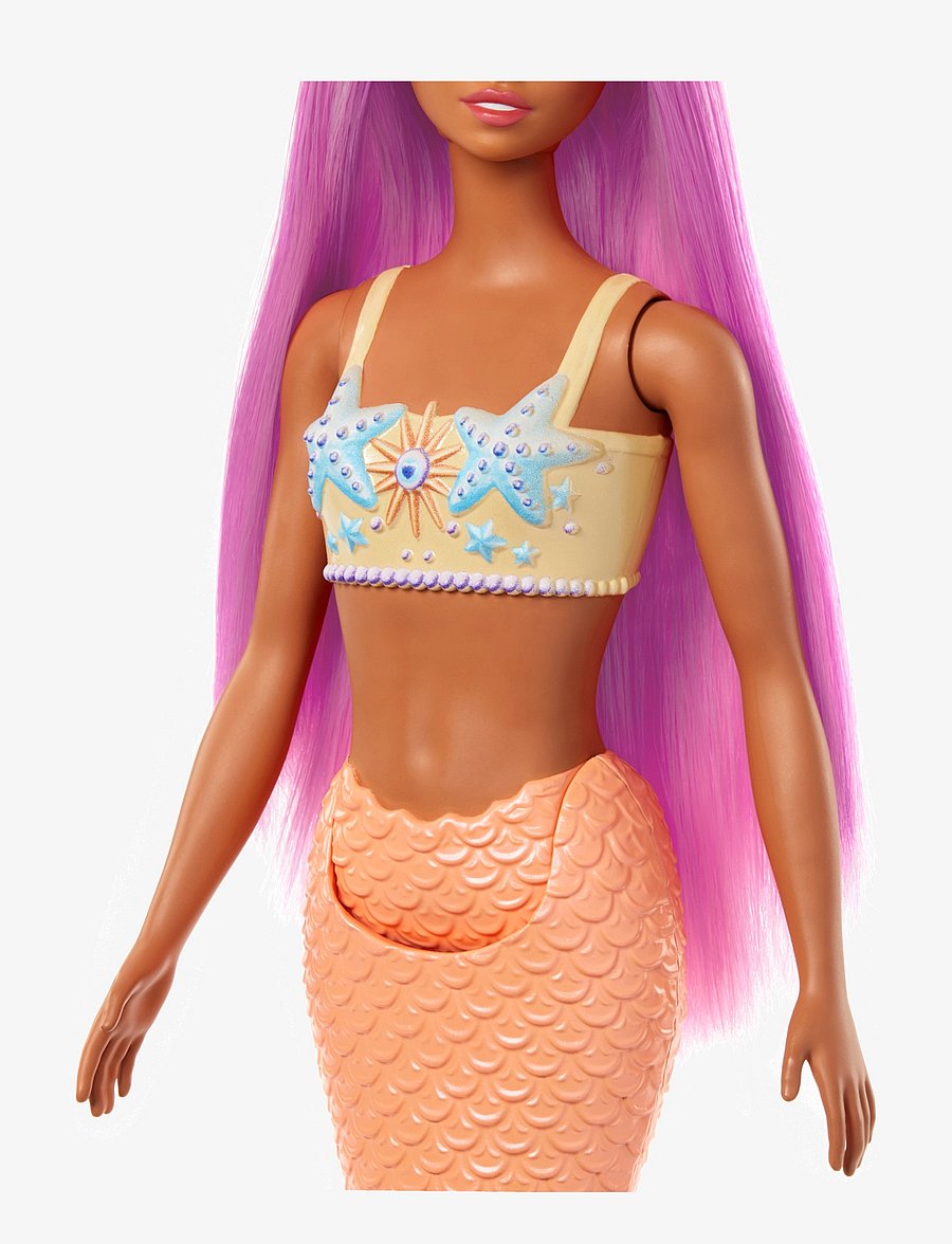 Barbie - A Touch of Magic Mermaid Doll with Pink Hair, Soft Orange Tail and Headband Accessory - multi color - 3