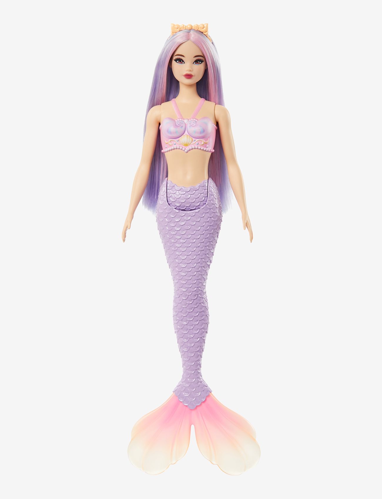 Barbie - A Touch of Magic Mermaid Doll with Lilac Hair, Purple Tail and Headband Accessory - dockor - multicolor - 0