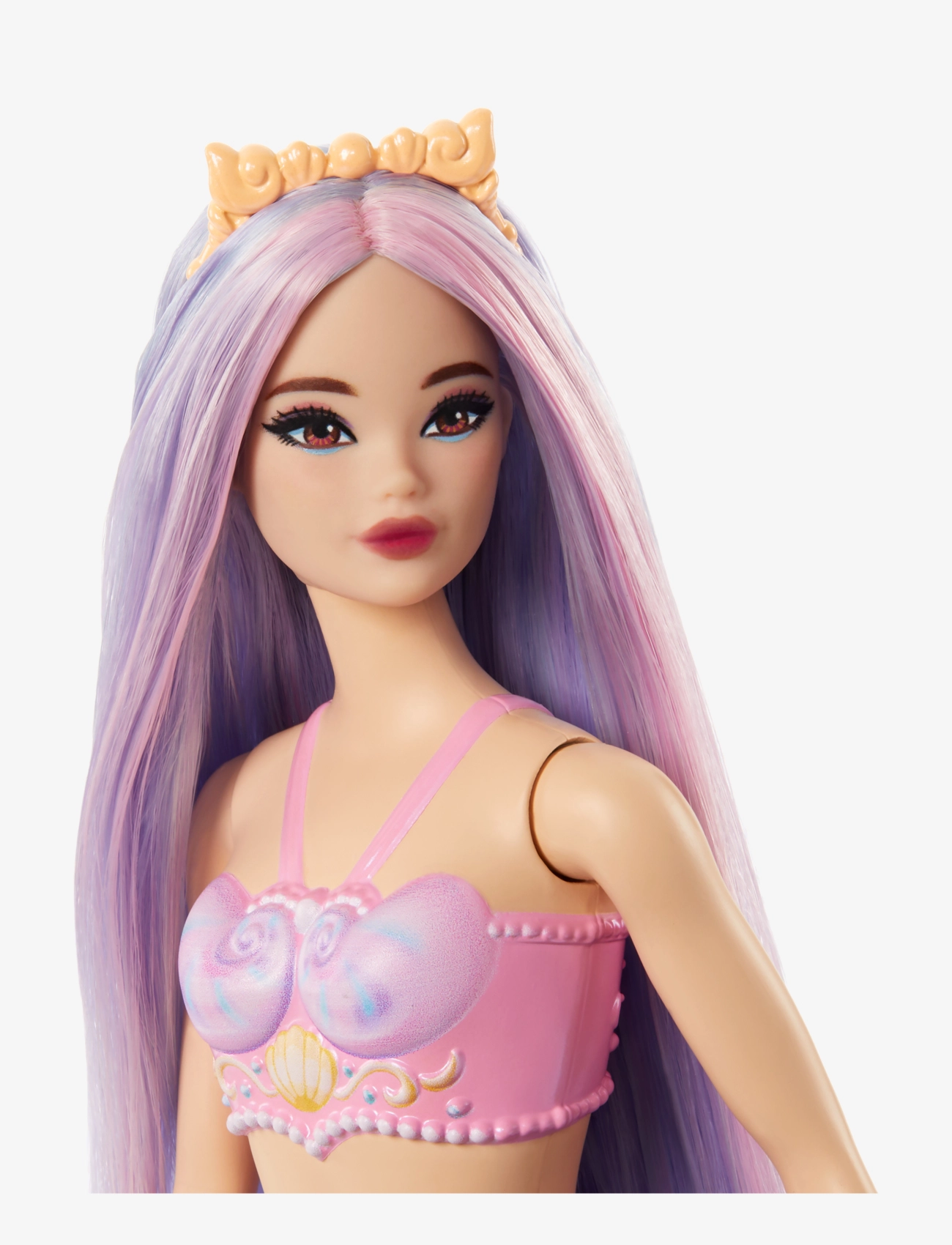 Barbie - A Touch of Magic Mermaid Doll with Lilac Hair, Purple Tail and Headband Accessory - multicolor - 1