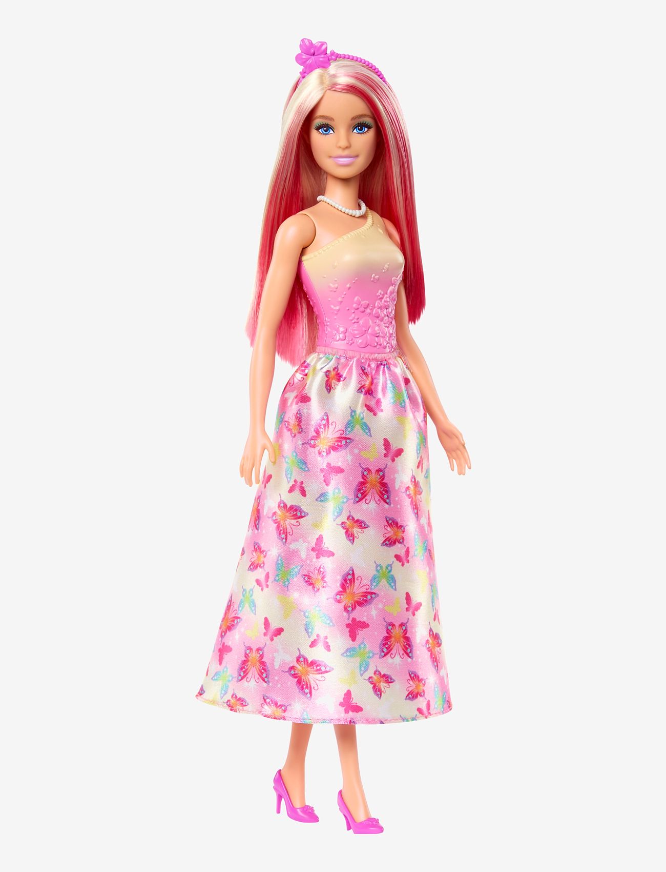 Barbie - A Touch of Magic Royal Doll, Pink & Blonde Hair, Butterfly-Print Skirt - laveste priser - multicolor - 0