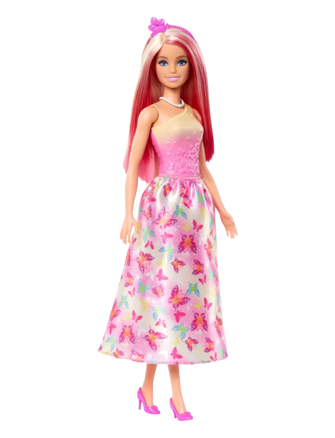 Barbie A Touch of Magic Royal Doll with Pink and Blonde Hair, Butterfly-Print Skirt and Accessories - Barbie Spielzeuge - MULTICOLOR / multi