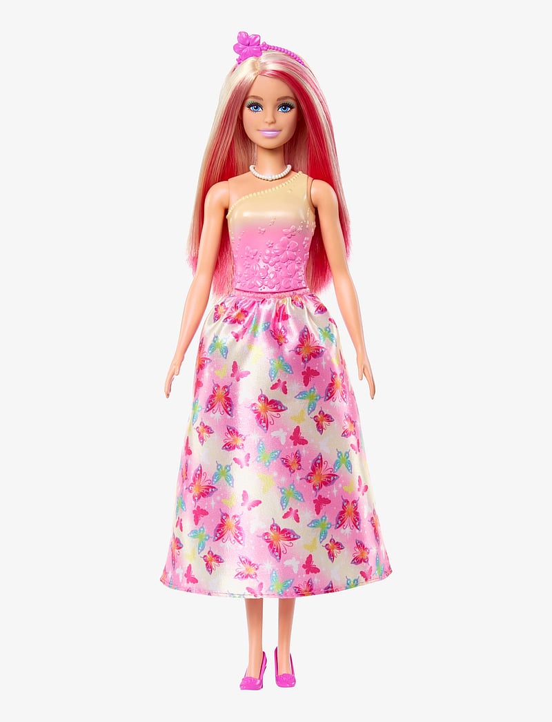 Barbie - A Touch of Magic Royal Doll with Pink and Blonde Hair, Butterfly-Print Skirt and Accessories - nukud - multicolor - 4