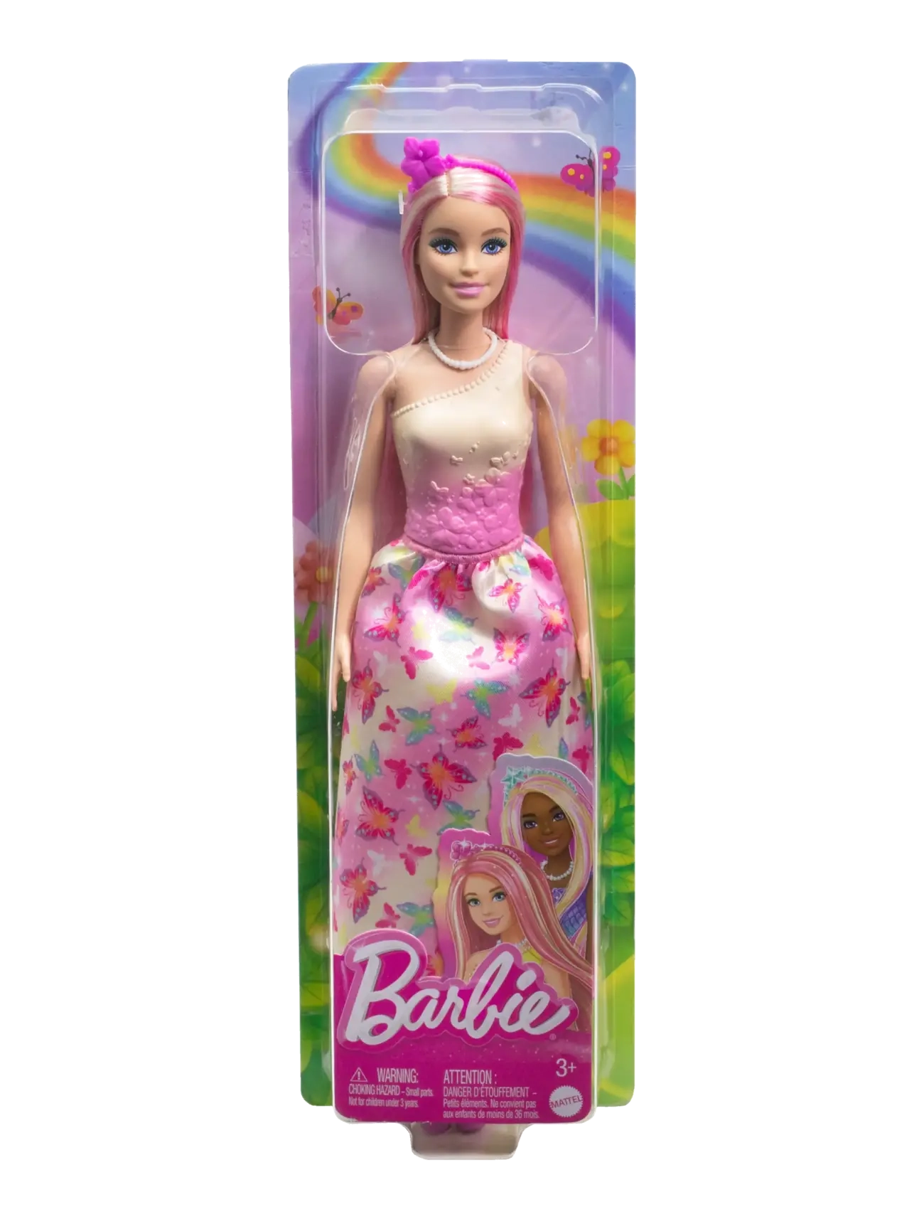 Barbie - A Touch of Magic Royal Doll with Pink and Blonde Hair, Butterfly-Print Skirt and Accessories - dukker - multicolor - 3