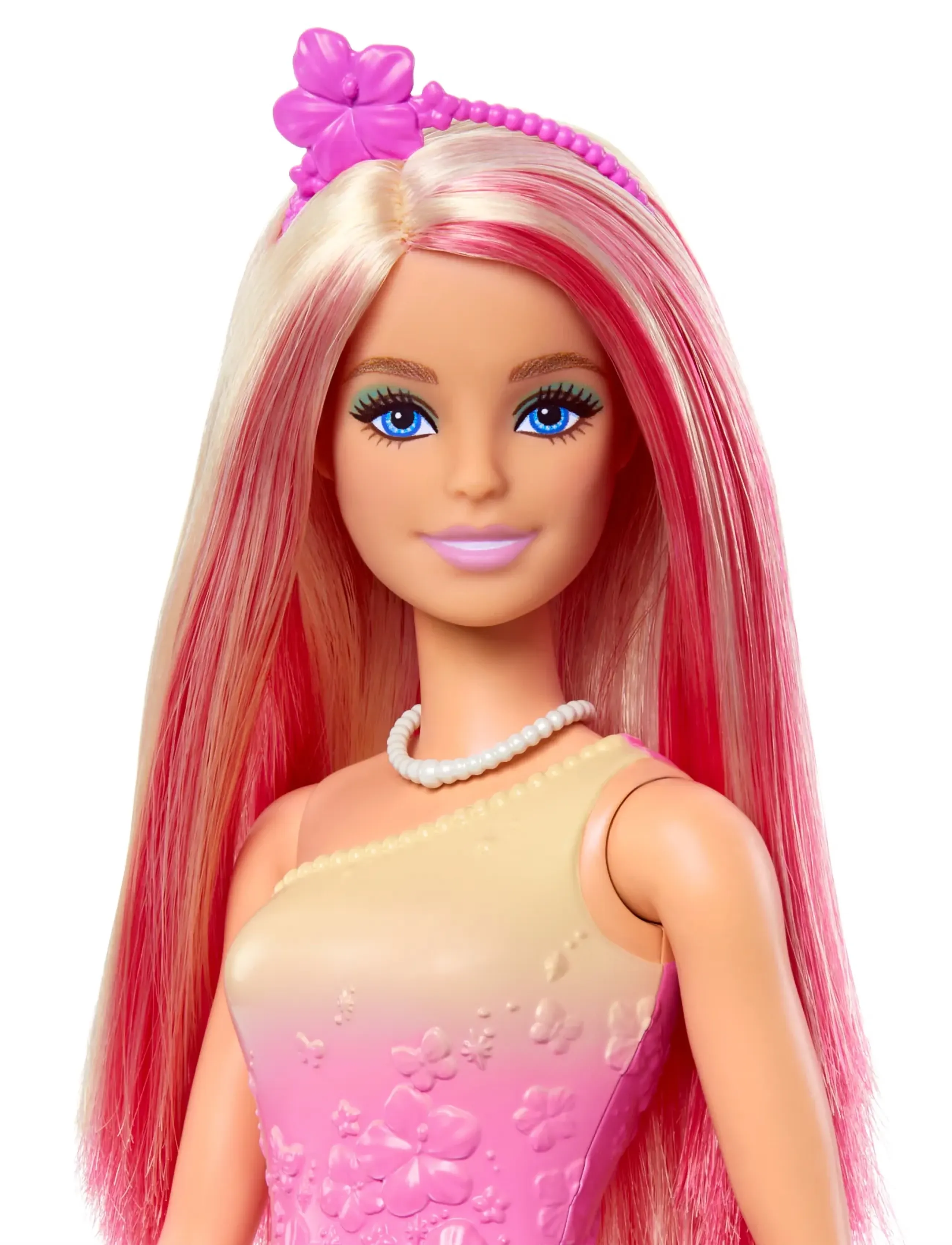 Barbie - A Touch of Magic Royal Doll with Pink and Blonde Hair, Butterfly-Print Skirt and Accessories - dukker - multicolor - 5