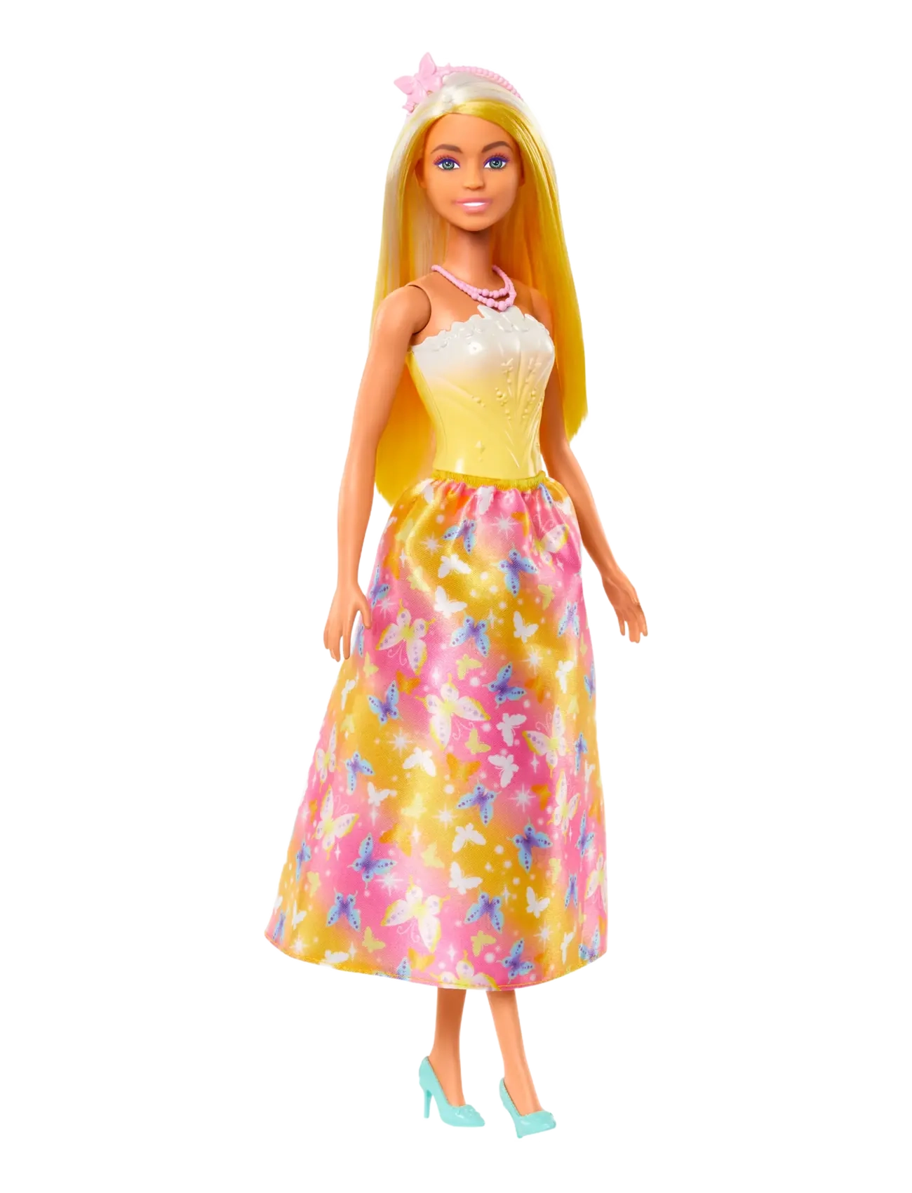 Barbie A Touch Of Magic Royal Doll, Blonder & White Hair, Butterfly-Print Skirt, Børn, Dolls, Multi/mønstret, Str: ONE SIZE