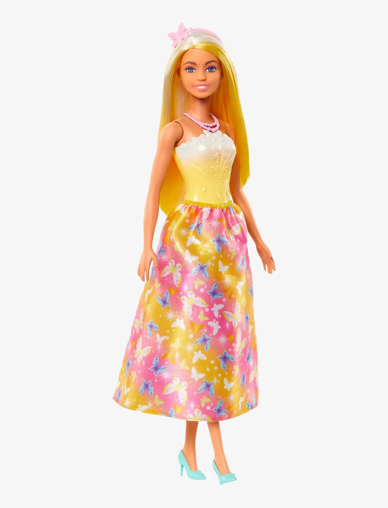 Barbie - A Touch of Magic Royal Doll, Blonder & White Hair, Butterfly-Print Skirt - laveste priser - multi color - 0