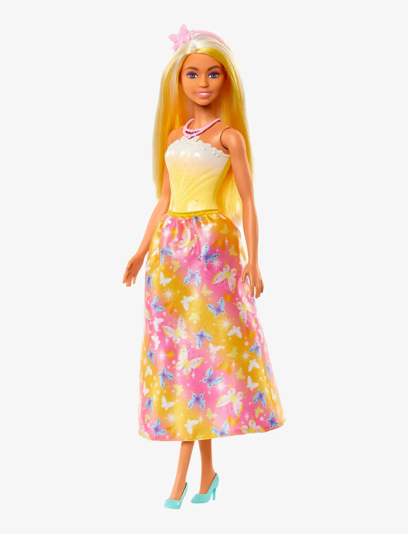 Barbie - A Touch of Magic Royal Doll, Blonder & White Hair, Butterfly-Print Skirt - laveste priser - multi color - 4