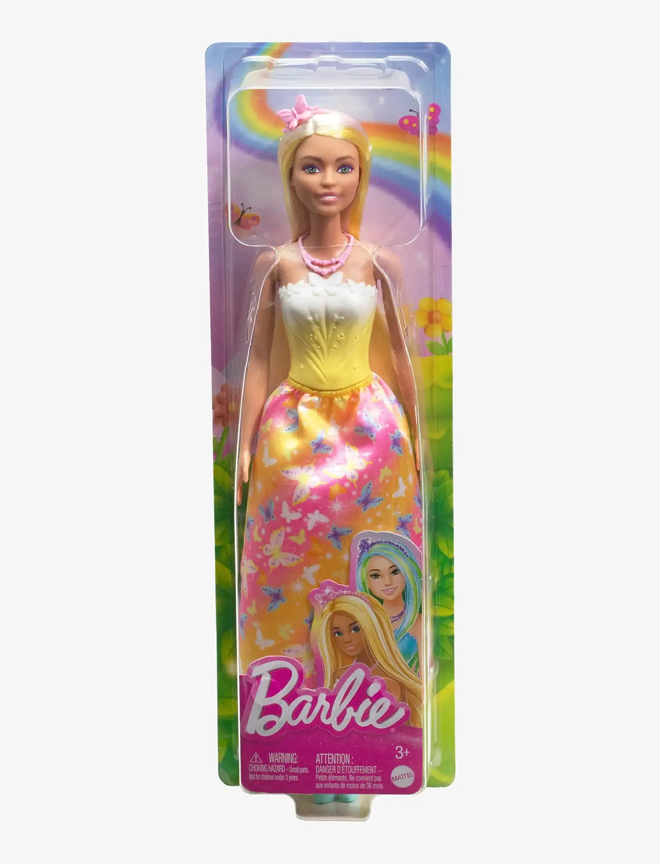 Barbie - A Touch of Magic Royal Doll, Blonder & White Hair, Butterfly-Print Skirt - laveste priser - multi color - 5
