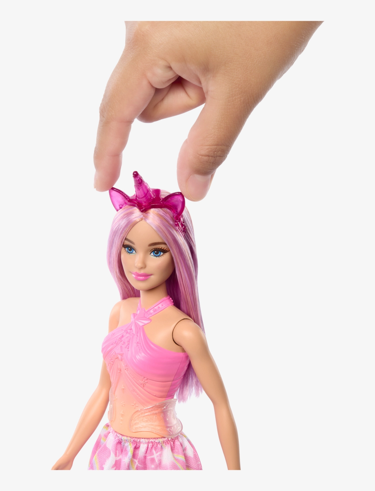 Barbie - A Touch of Magic Unicorn Doll with Pink Hair, Ombre Outfit and Unicorn Accessories - laveste priser - multicolor - 1