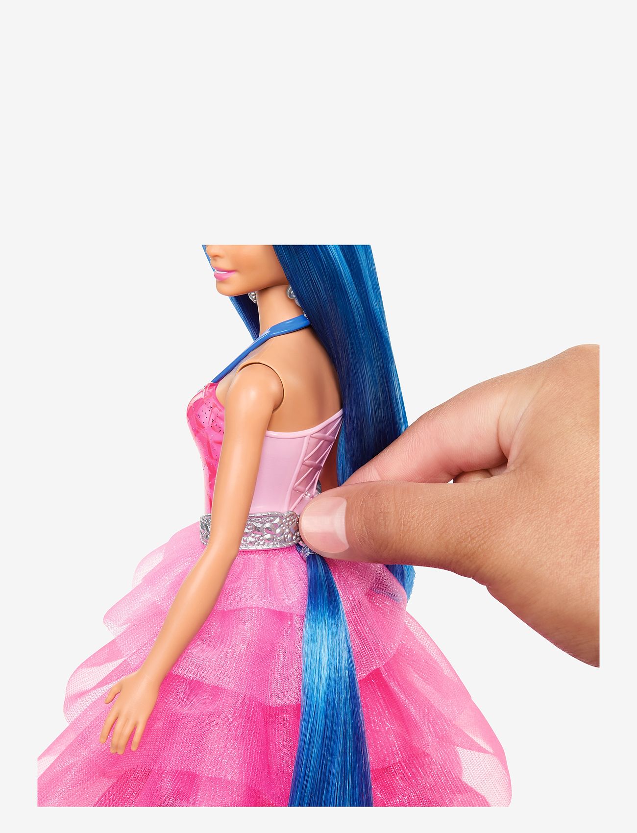 Barbie - A Touch of Magic Unicorn Toy, 65th Anniversary Doll with Blue Hair, Pink Gown & Pet Alicorn - nukud - multicolor - 1