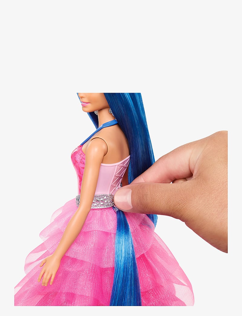 Barbie - A Touch of Magic Unicorn Toy, 65th Anniversary Doll with Blue Hair, Pink Gown & Pet Alicorn - nukud - multicolor - 1