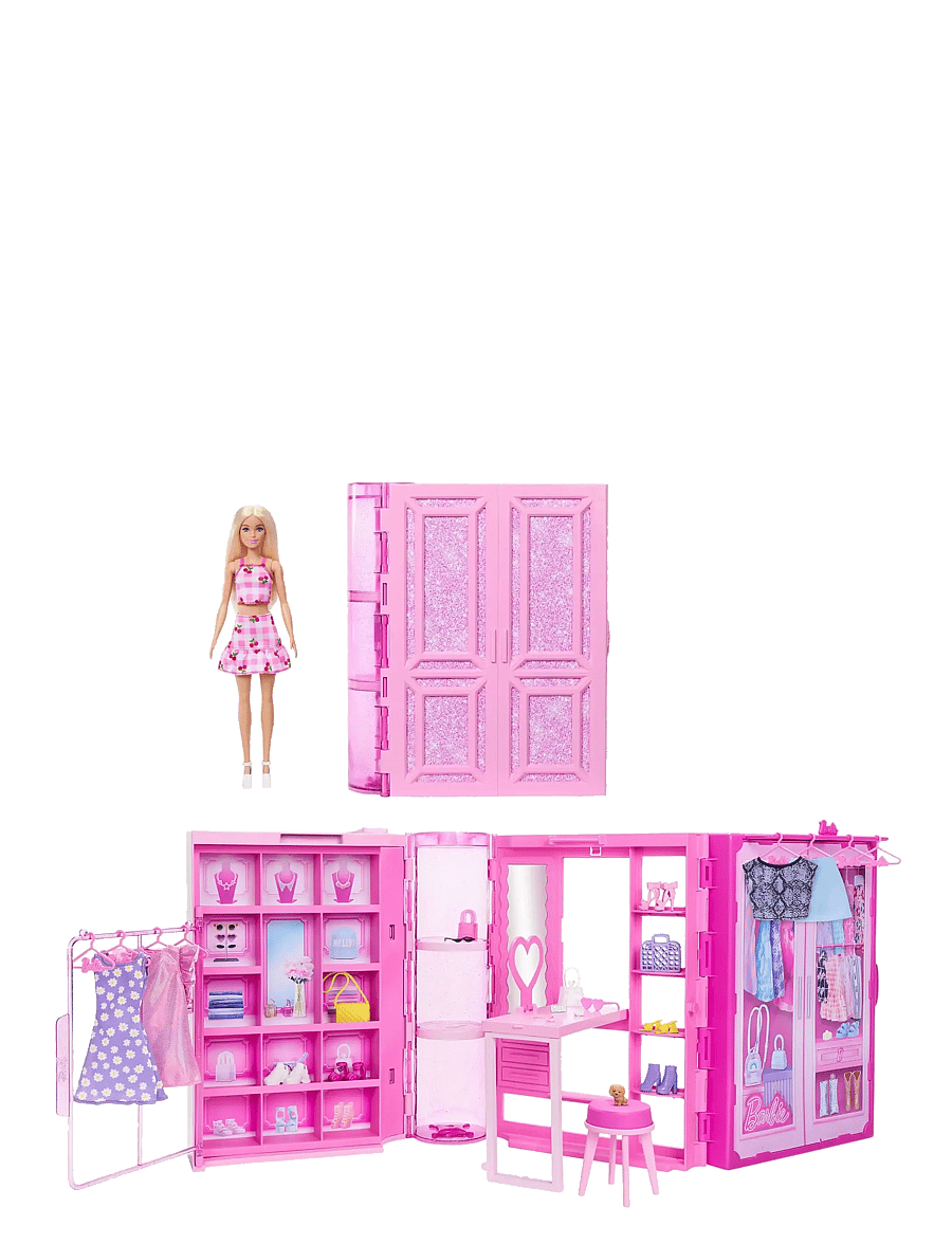 Barbie - Dream Closet Toy Playset with Fashion Doll, Clothes, & Accessories, 3-ft-Wide with 25+ Pieces - dúkkur - multicolor - 0