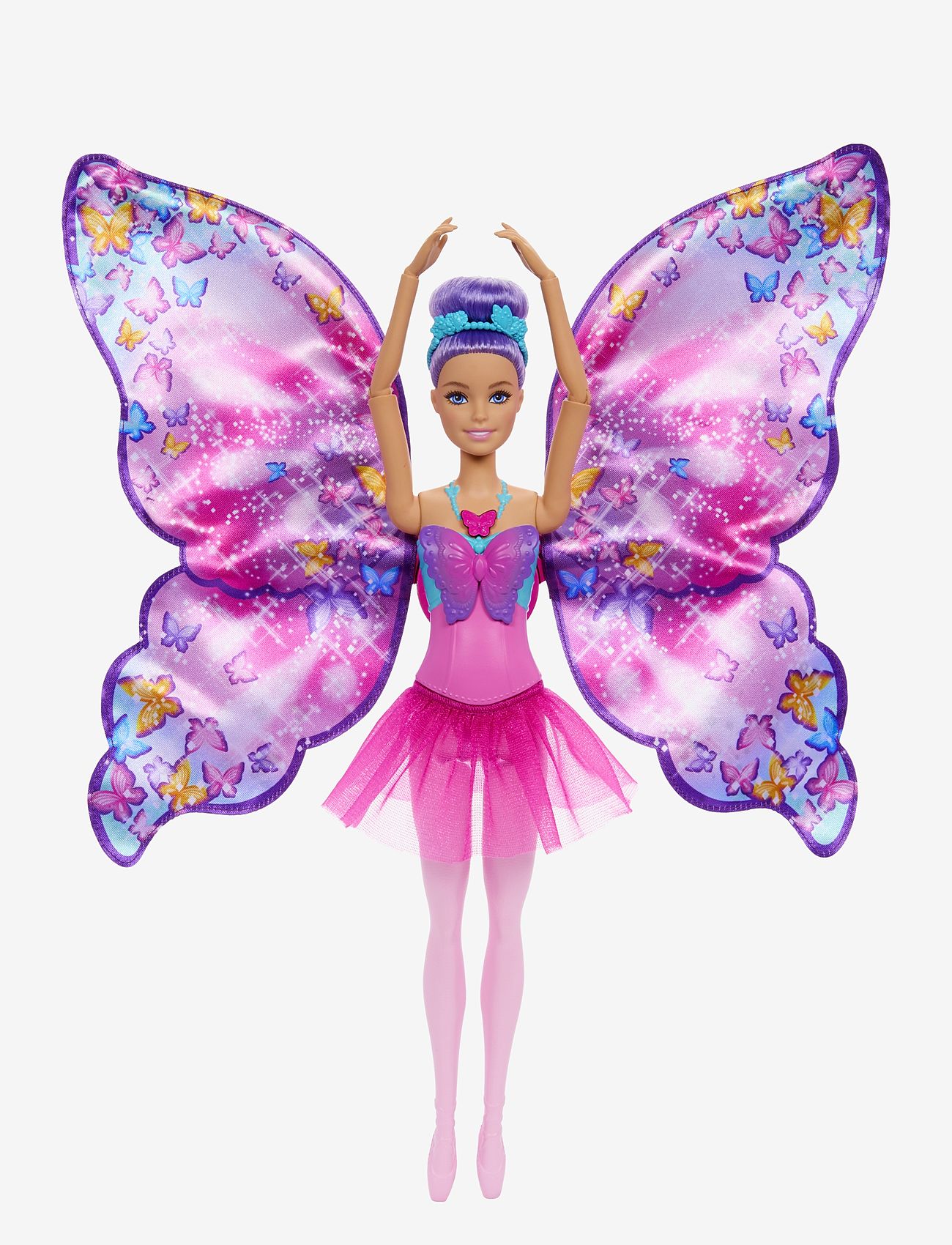 Barbie - Dance and Flutter Doll with 2-in-1 Transformation from Dancer to Butterfly, Purple Hair - dockor - multicolor - 5
