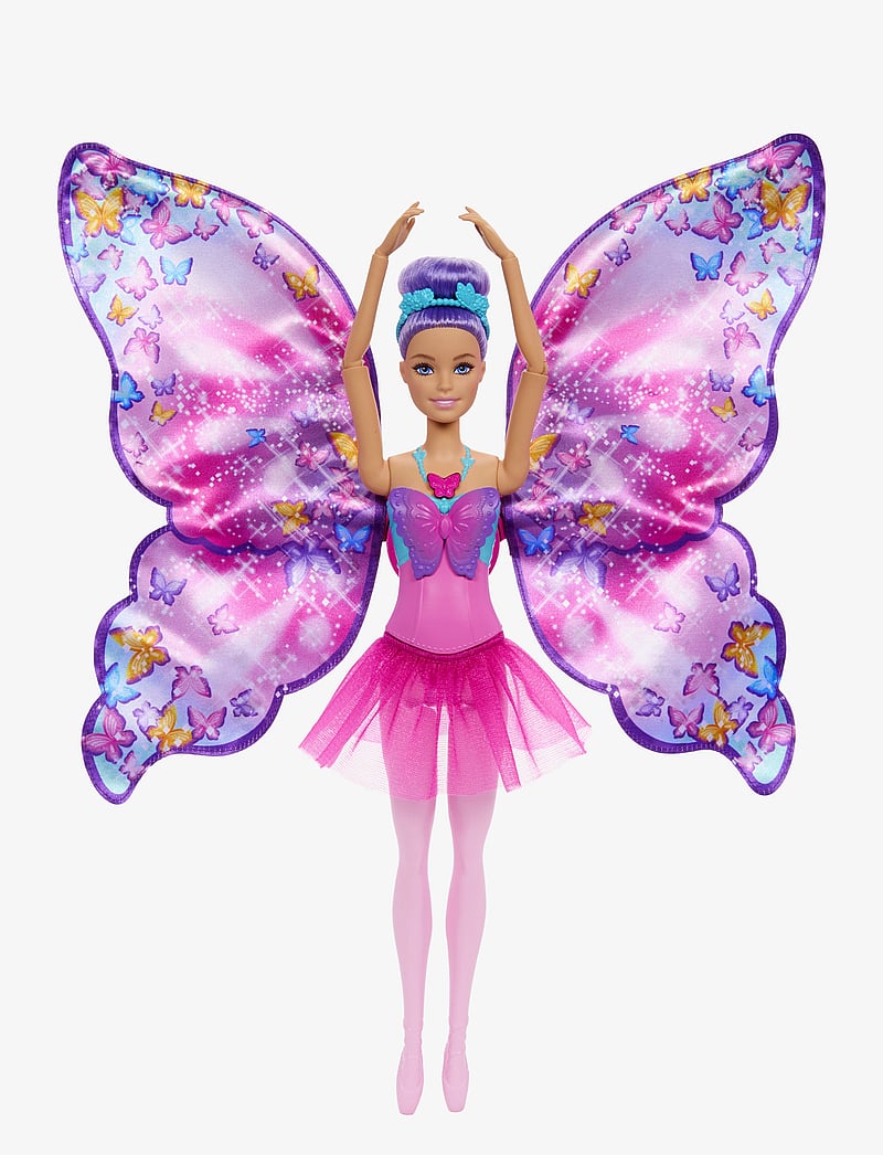 Barbie - Dance and Flutter Doll with 2-in-1 Transformation from Dancer to Butterfly, Purple Hair - geschenke für kinder - multicolor - 4