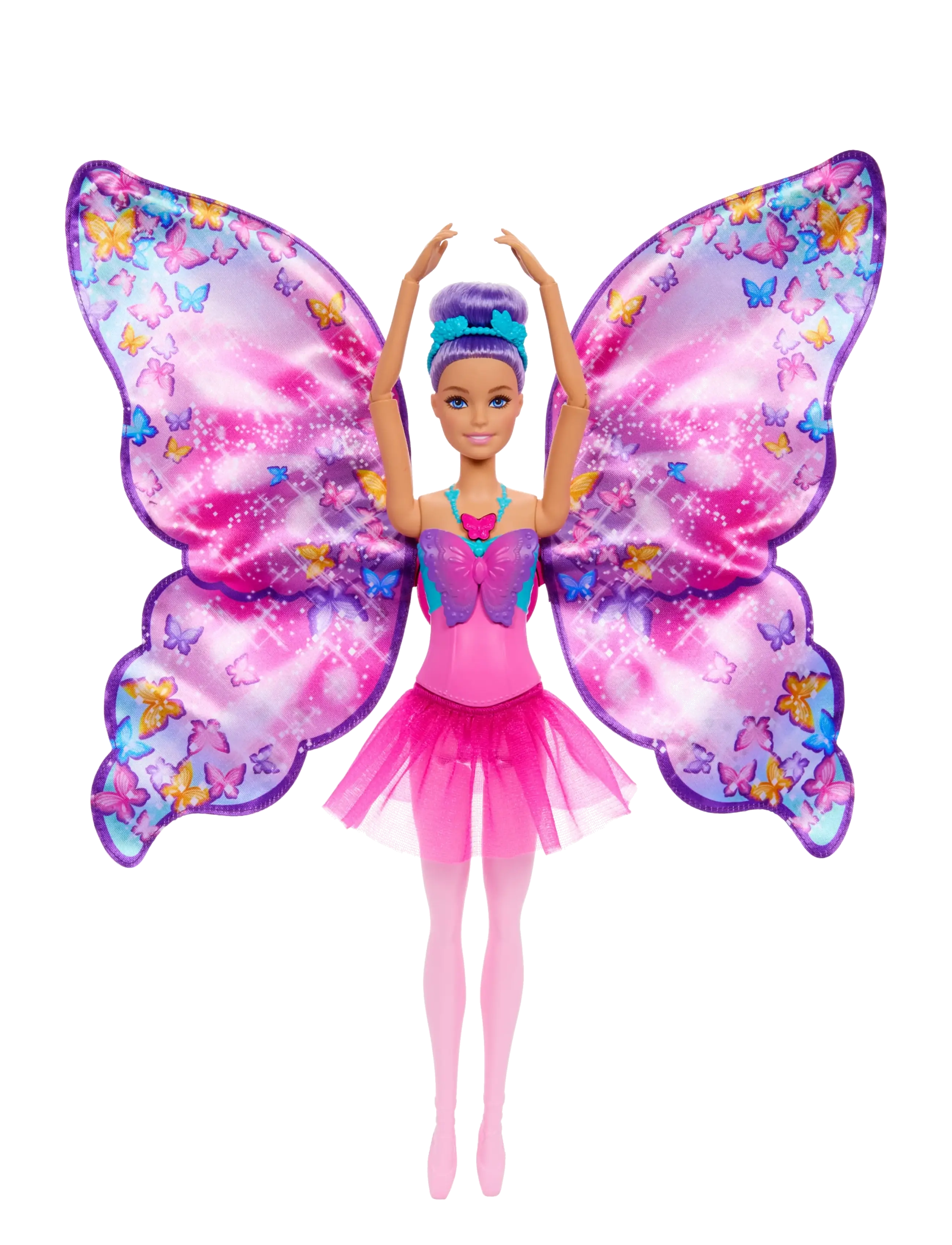 Barbie - Dance and Flutter Doll with 2-in-1 Transformation from Dancer to Butterfly, Purple Hair - nukud - multicolor - 5