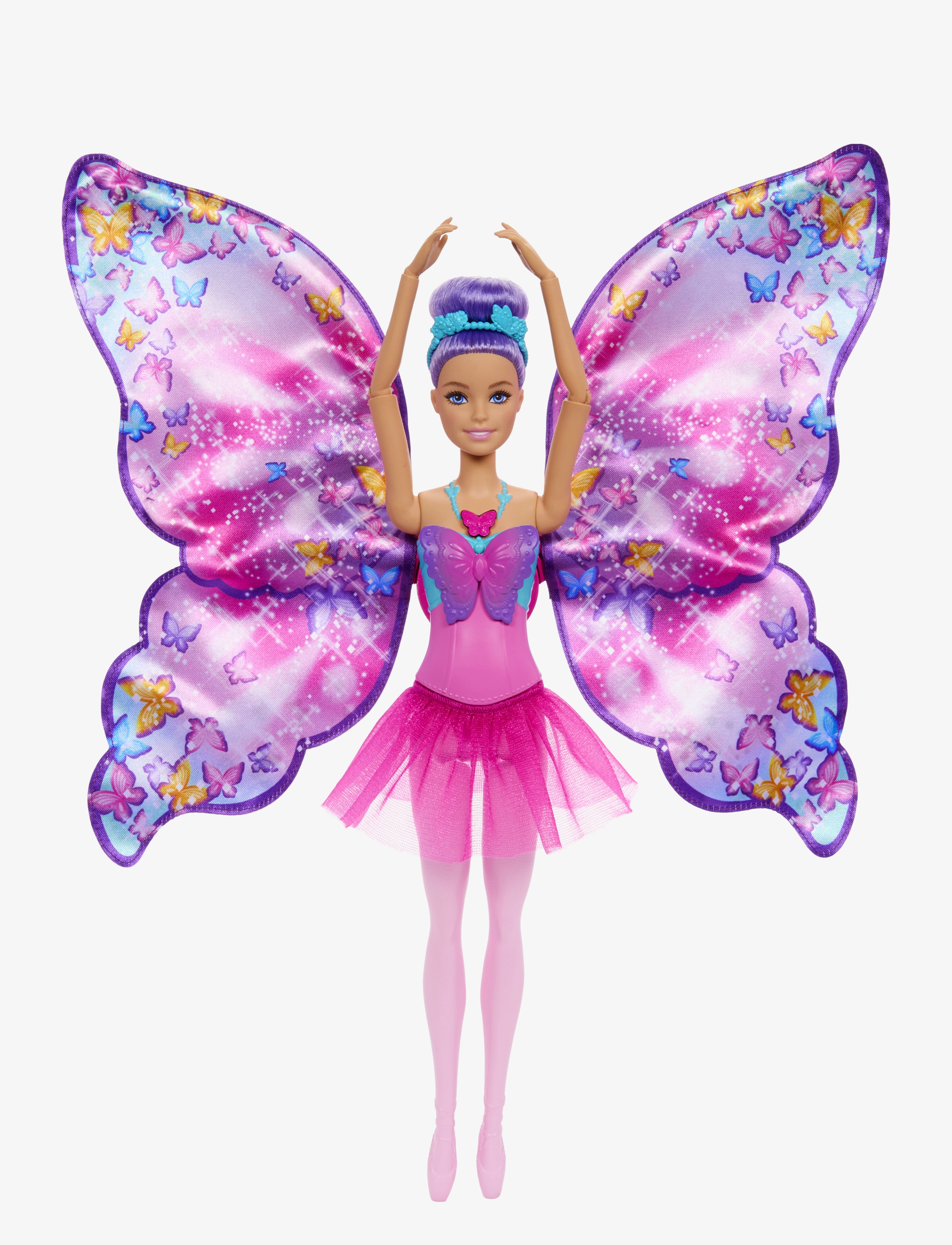 Barbie - Dance and Flutter Doll with 2-in-1 Transformation from Dancer to Butterfly, Purple Hair - dukker - multicolor - 4