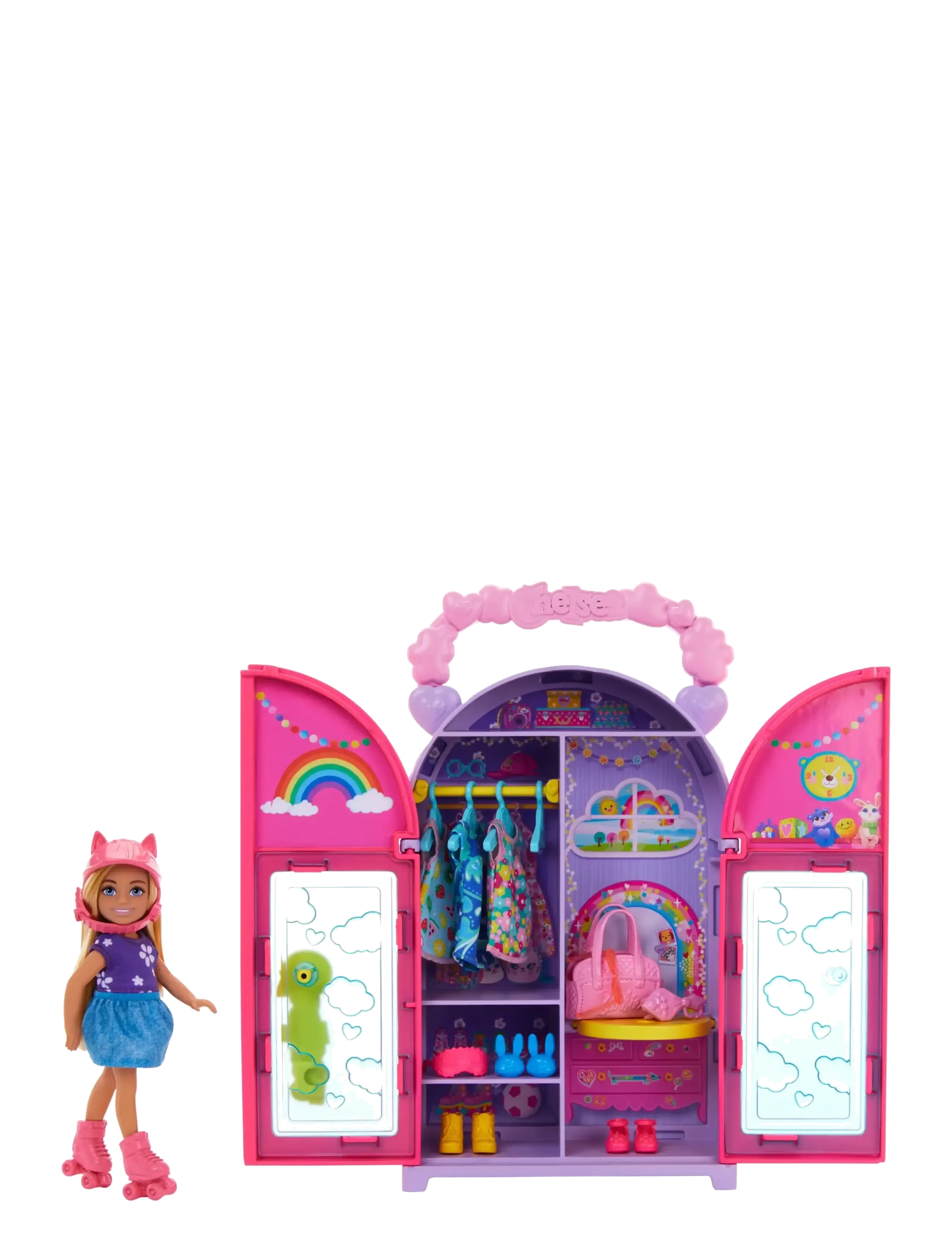 Barbie Chelsea Doll & Closet Toy Playset With Clothes Accessories, One Size, Dolls Rosa - Dolls, Kinder