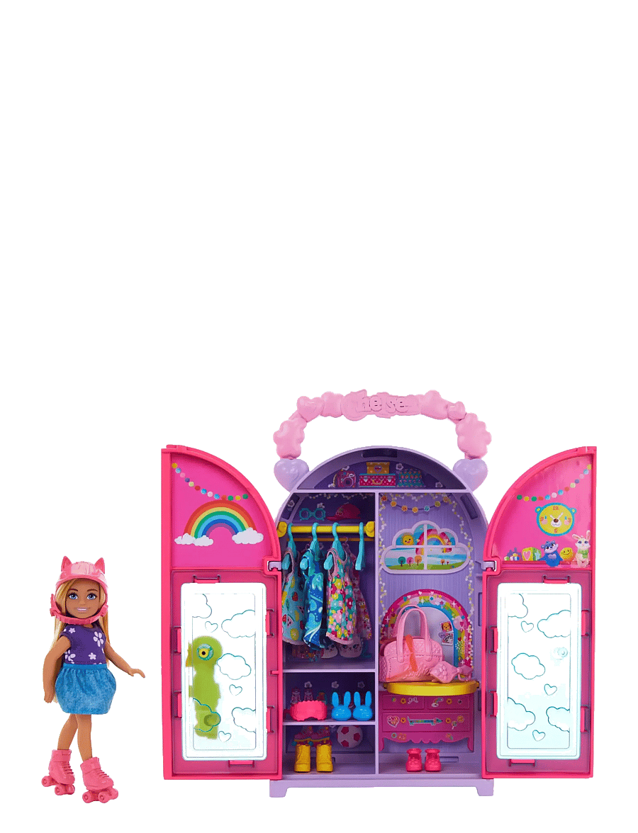Barbie - Chelsea Doll & Closet Toy Playset with Clothes & Accessories - dúkkur - multicolor - 0