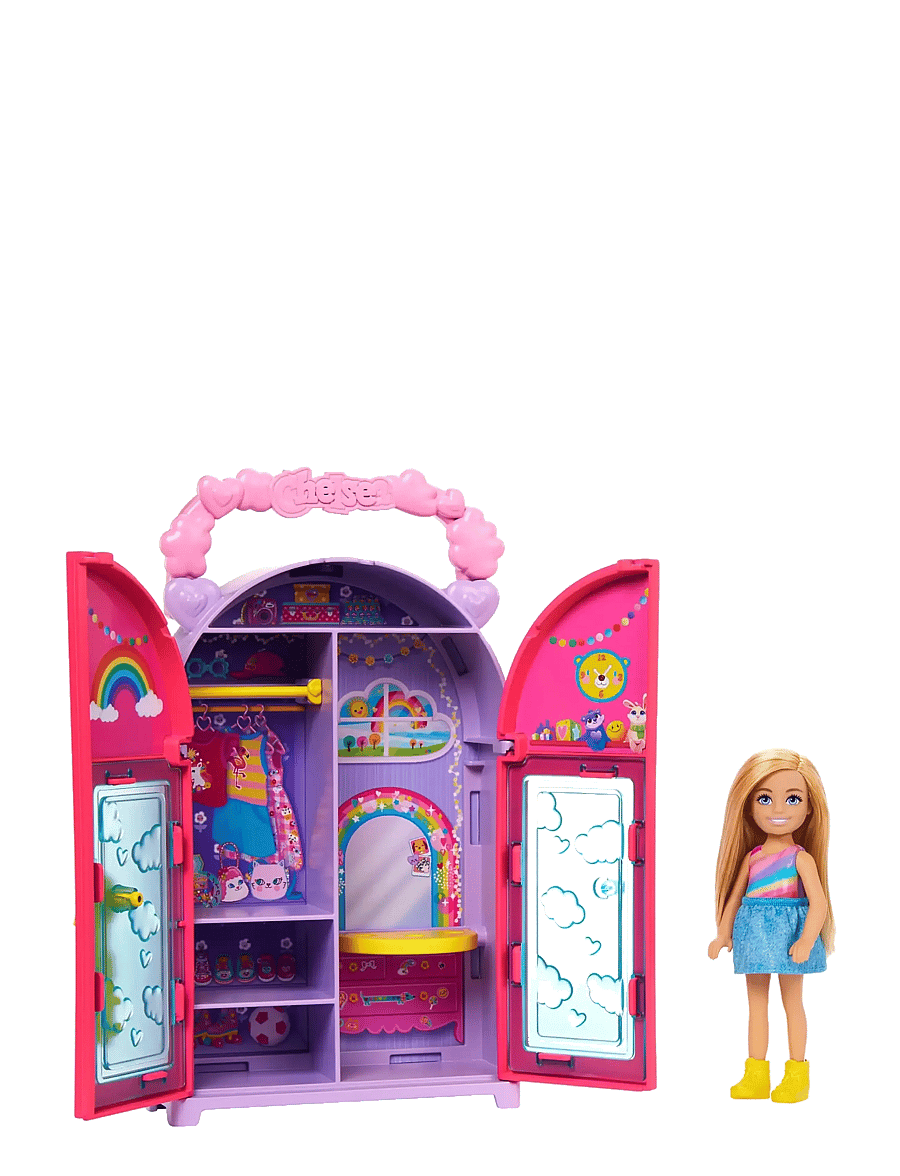 Barbie - Chelsea Doll & Closet Toy Playset with Clothes & Accessories - dúkkur - multicolor - 1