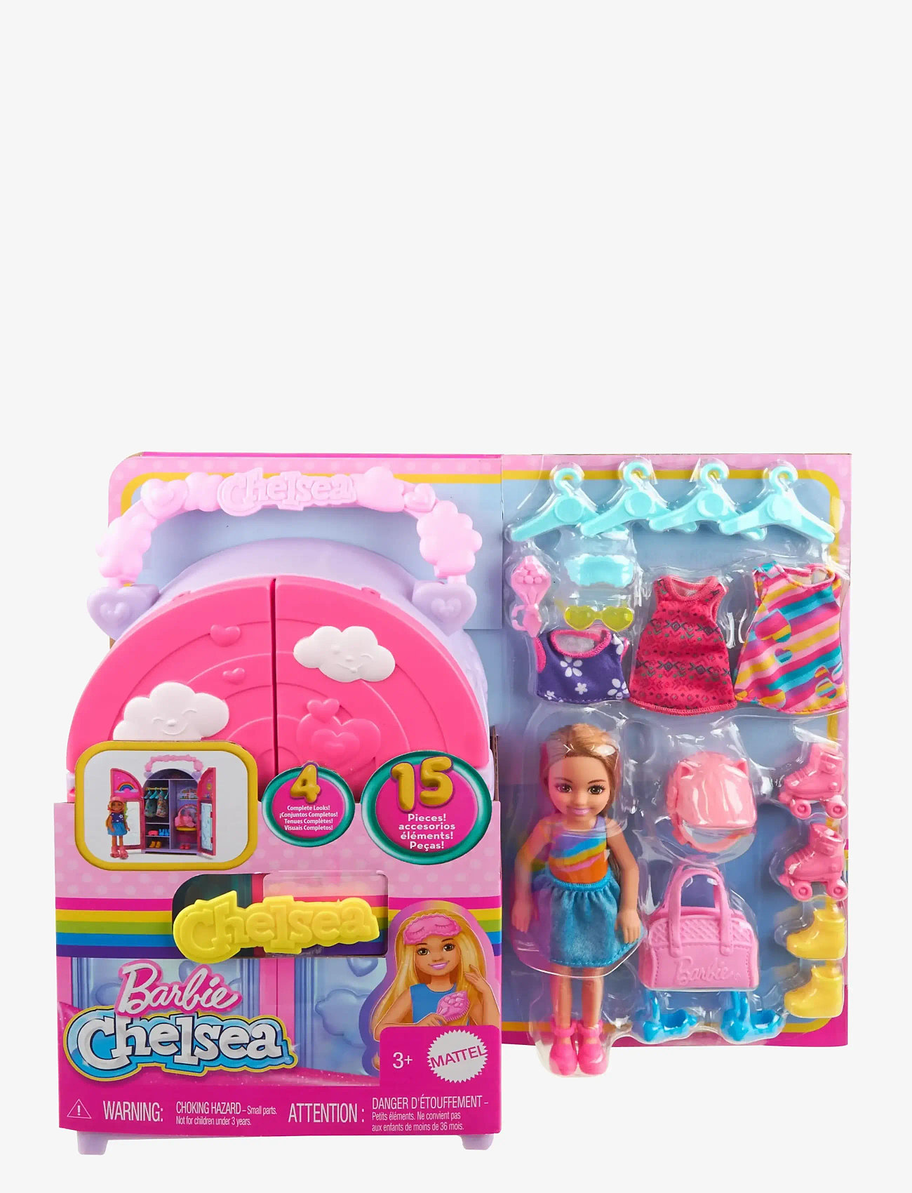 Barbie - Chelsea Doll & Closet Toy Playset with Clothes & Accessories - multicolor - 5
