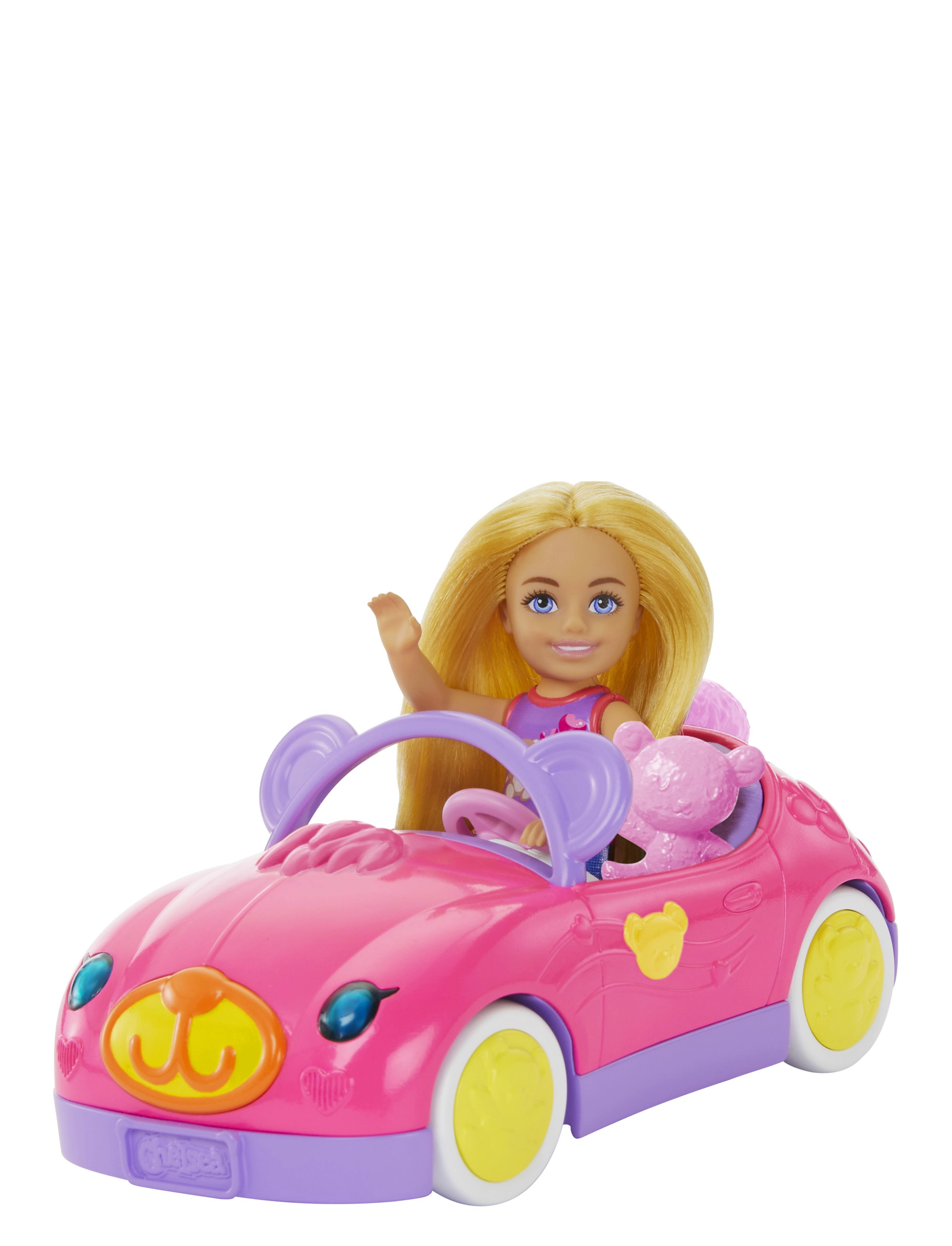 BARBIE Chelsea Vehicle Set With Blonde Klein Doll, Toy Car & Teddy Bear Accessory Patterned - One Size - Kinder