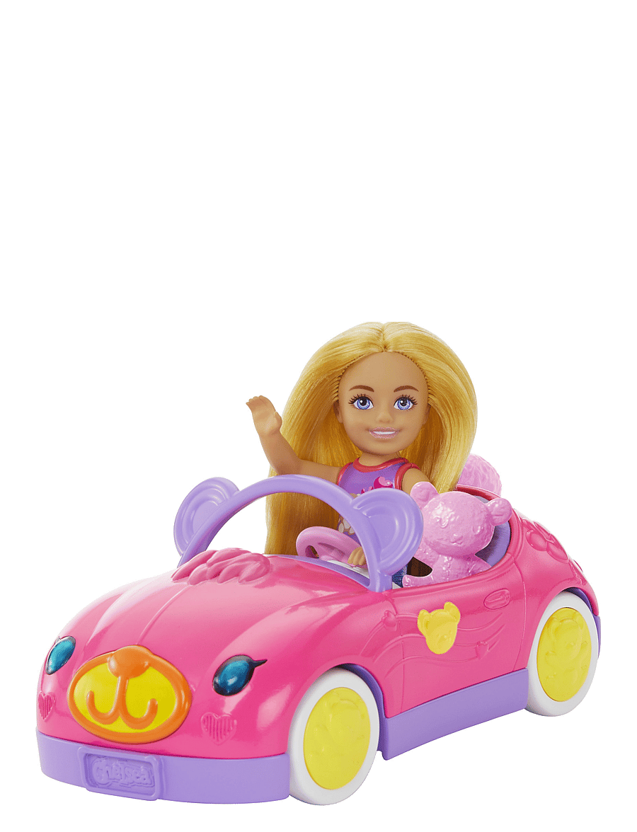 Barbie - Chelsea Vehicle Set with Blonde Small Doll, Toy Car & Teddy Bear Accessory - dúkku aukahlutir - multi color - 0