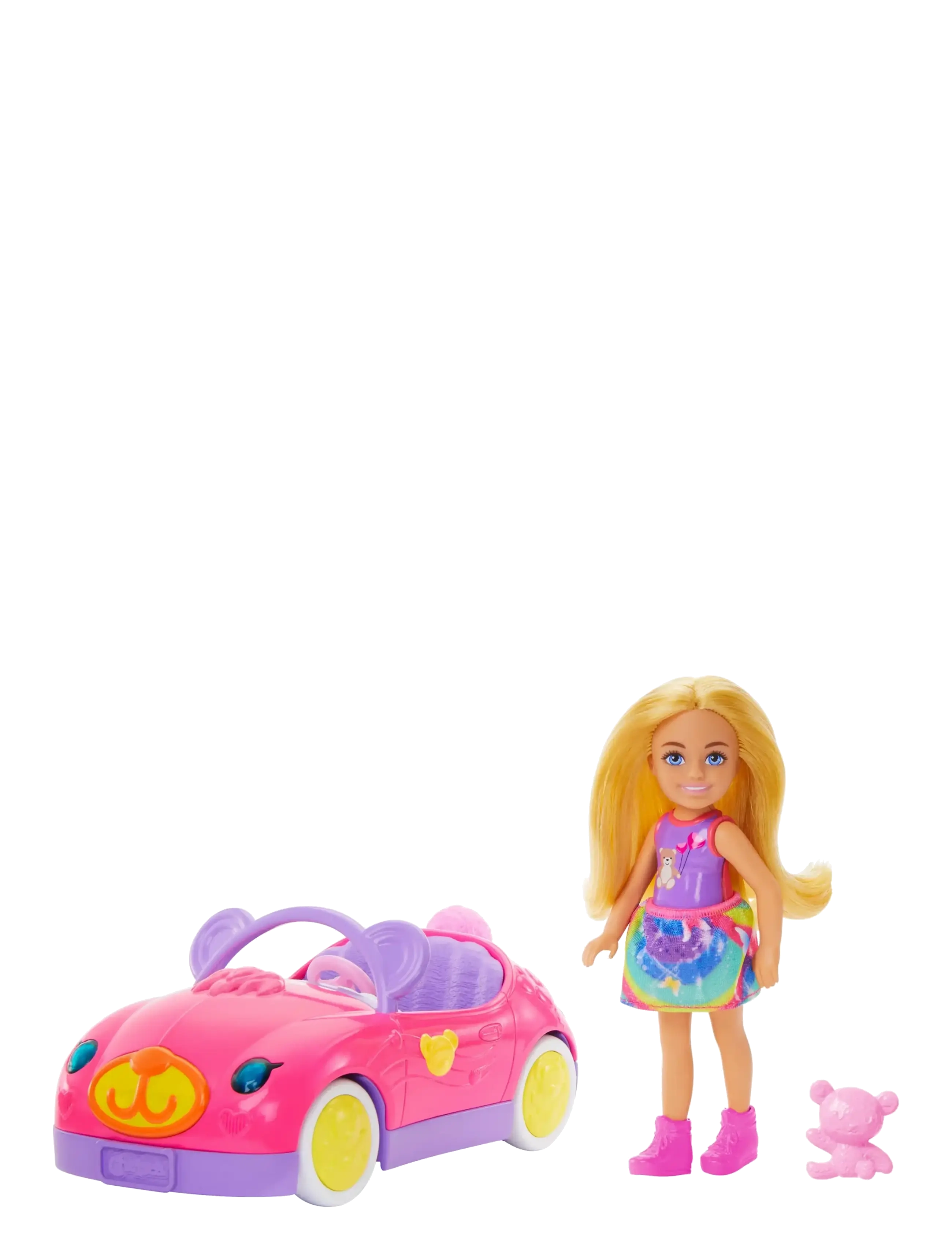 Barbie Chelsea Vehicle Set with Blonde Small Doll, Toy Car & Teddy Bear Accessory - Mänguasjad - MULTI COLOR / multi