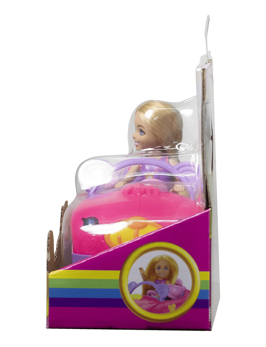 Barbie - Chelsea Vehicle Set with Blonde Small Doll, Toy Car & Teddy Bear Accessory - dúkku aukahlutir - multi color - 2