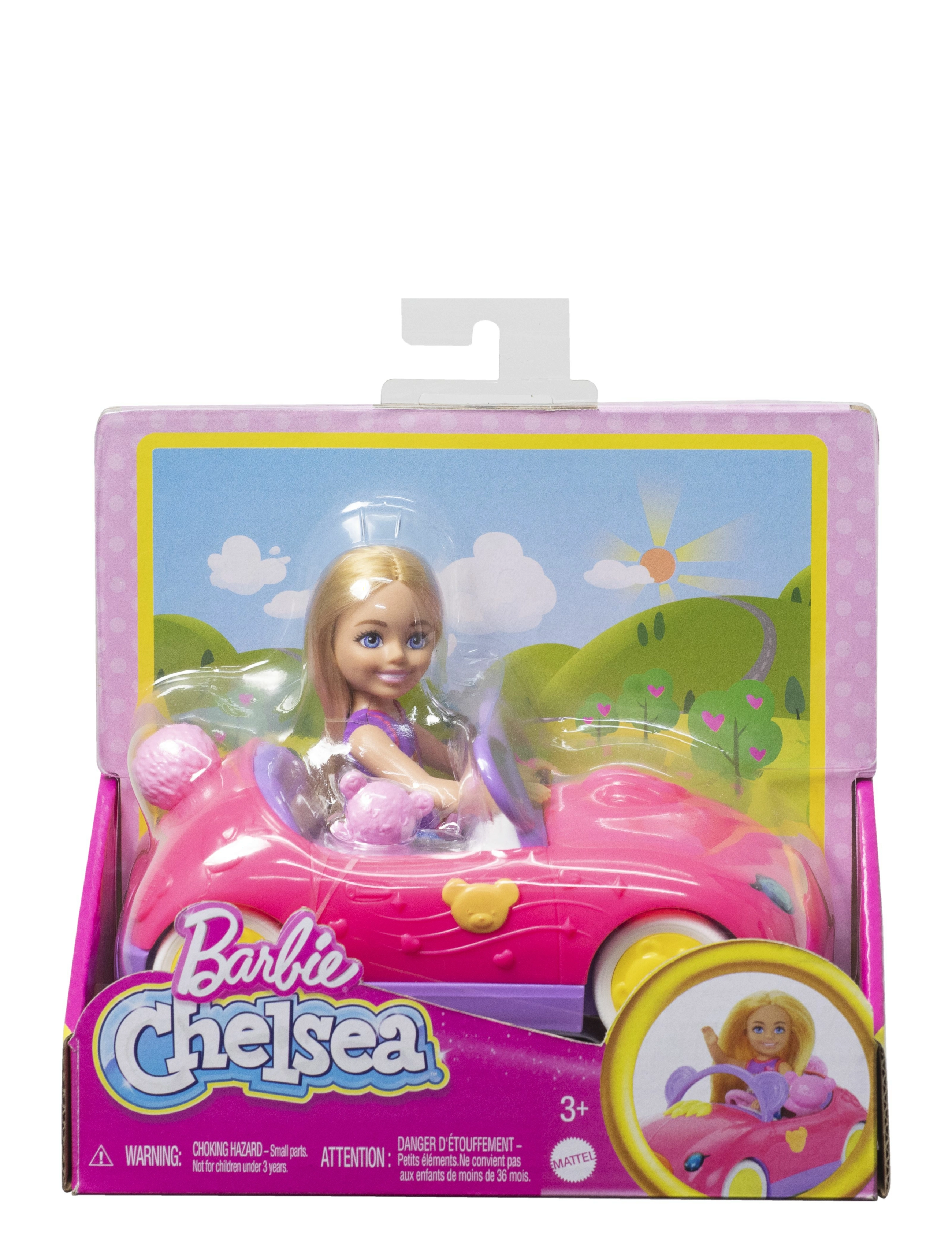 Barbie - Chelsea Vehicle Set with Blonde Small Doll, Toy Car & Teddy Bear Accessory - dúkku aukahlutir - multi color - 3