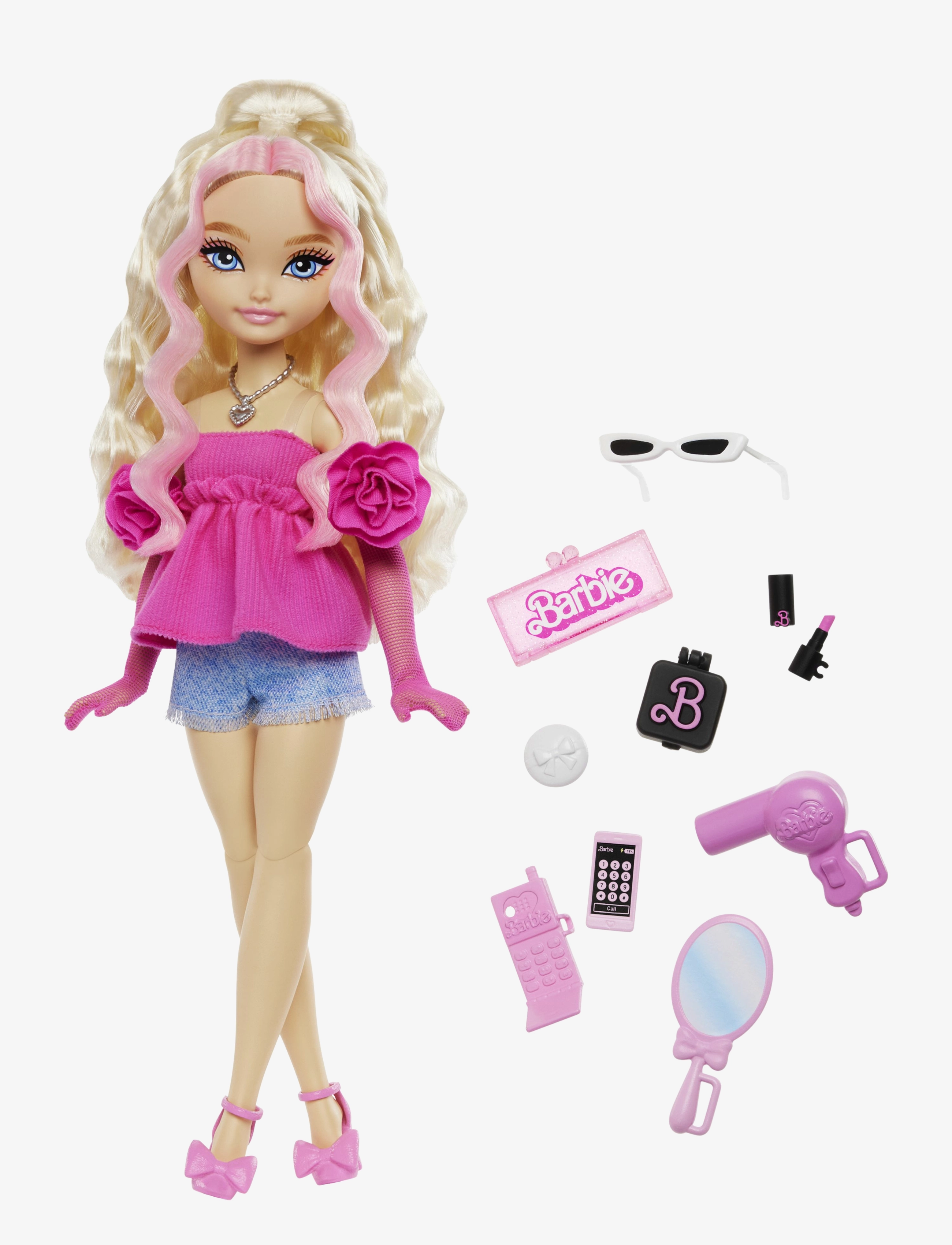 Barbie Dream Besties “Malibu” Fashion Doll With 8 Makeup & Hair Themed Accessories, Børn, Dolls, Multi/mønstret, Str: ONE SIZE